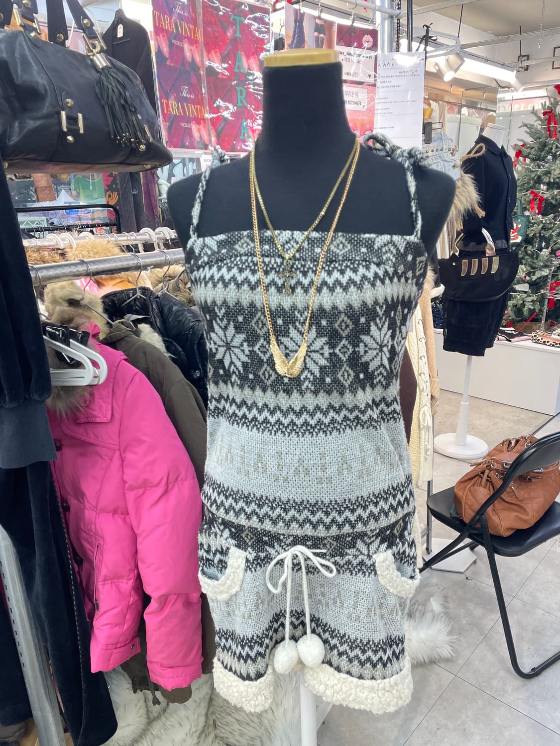 빈티지 폼폼 점프슈트 상품이미지4