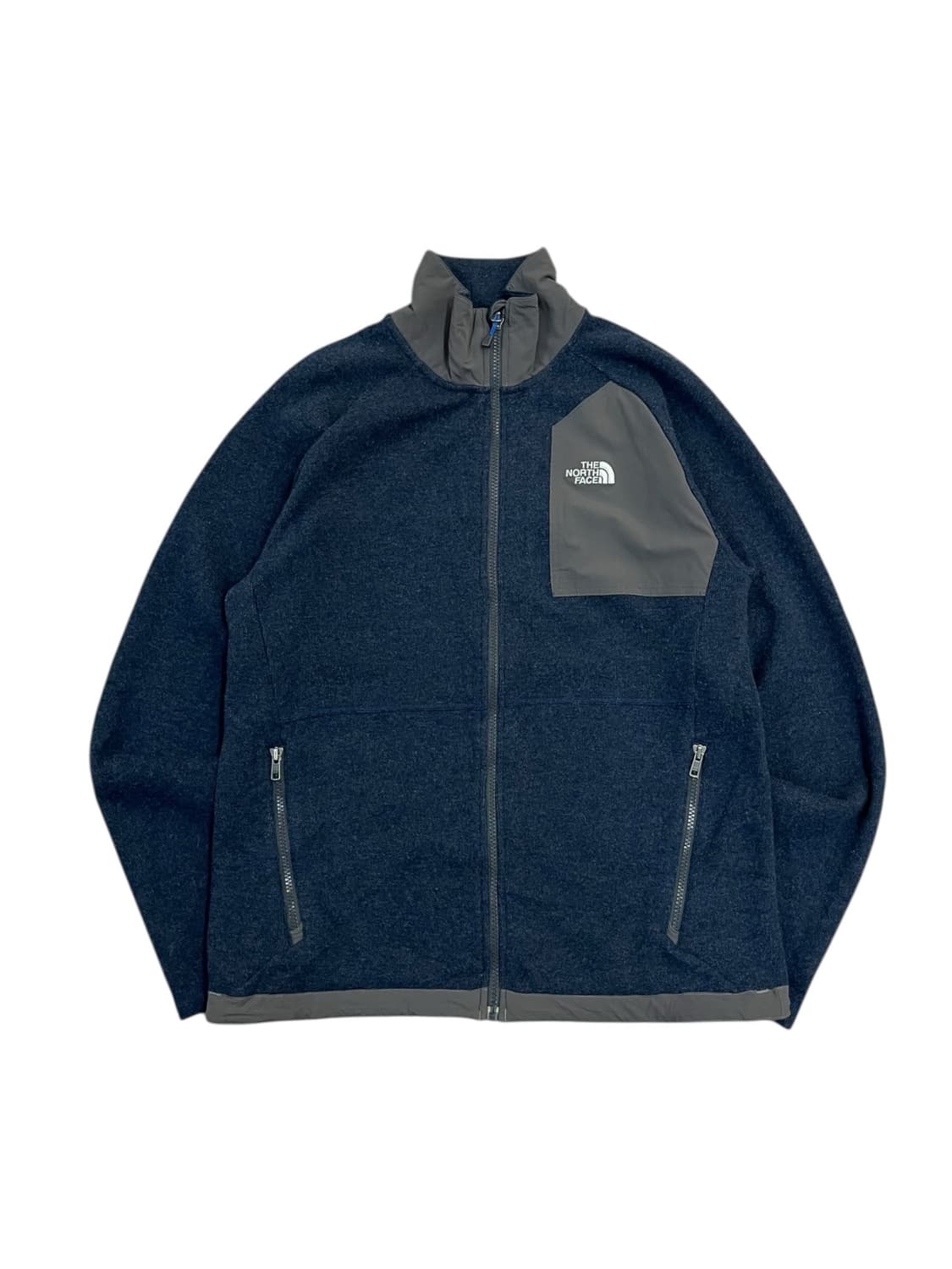 노스페이스 니트 집업 자켓 네이비 M #csz2993 상품이미지3
