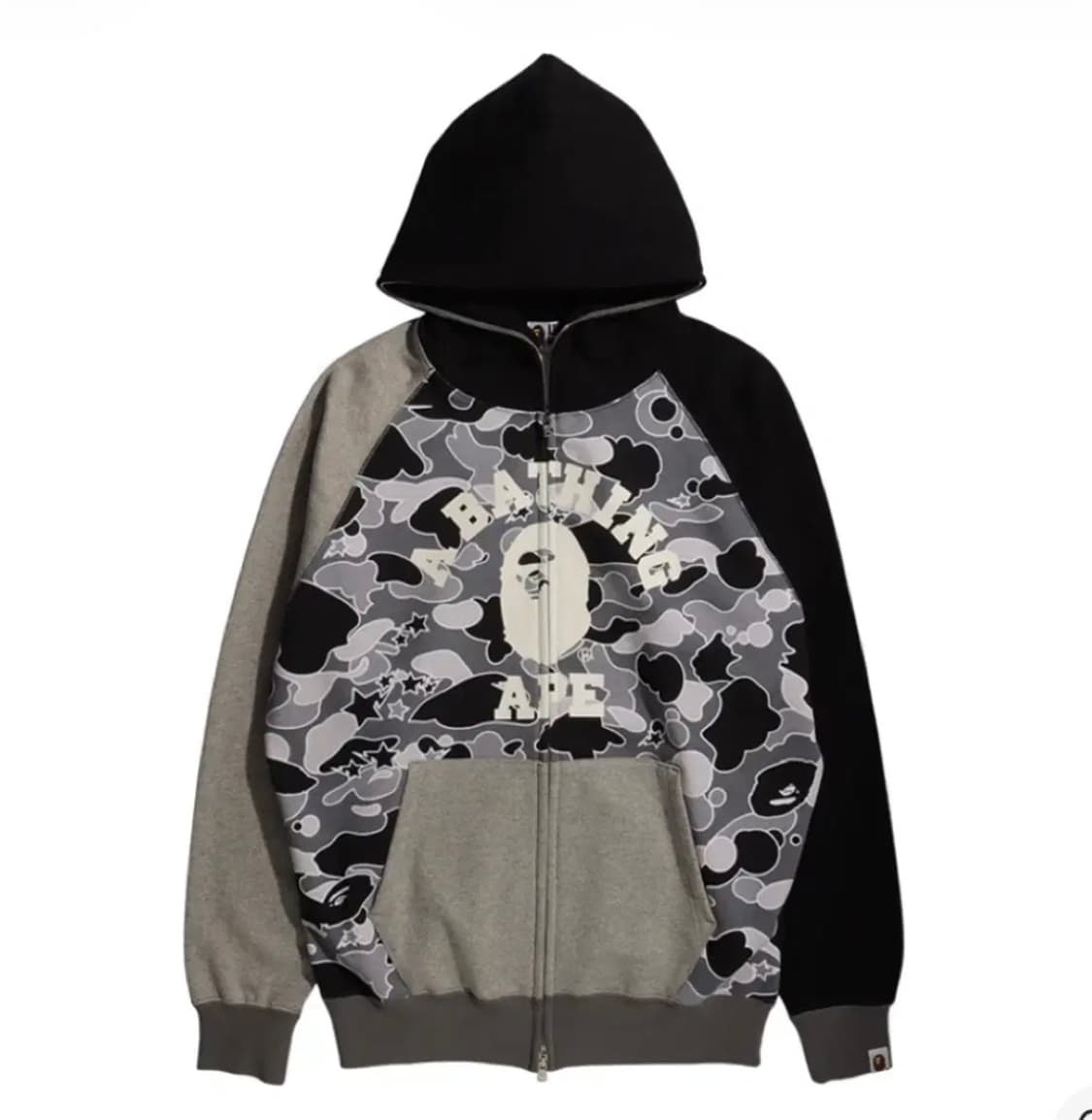 [ M ] 베이프 스타 카모 래글런 오버사이즈 집 후드 상품이미지1