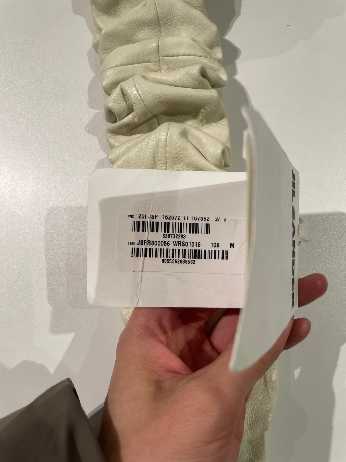 질샌더 크림 게더 레더 벨트 상품이미지7