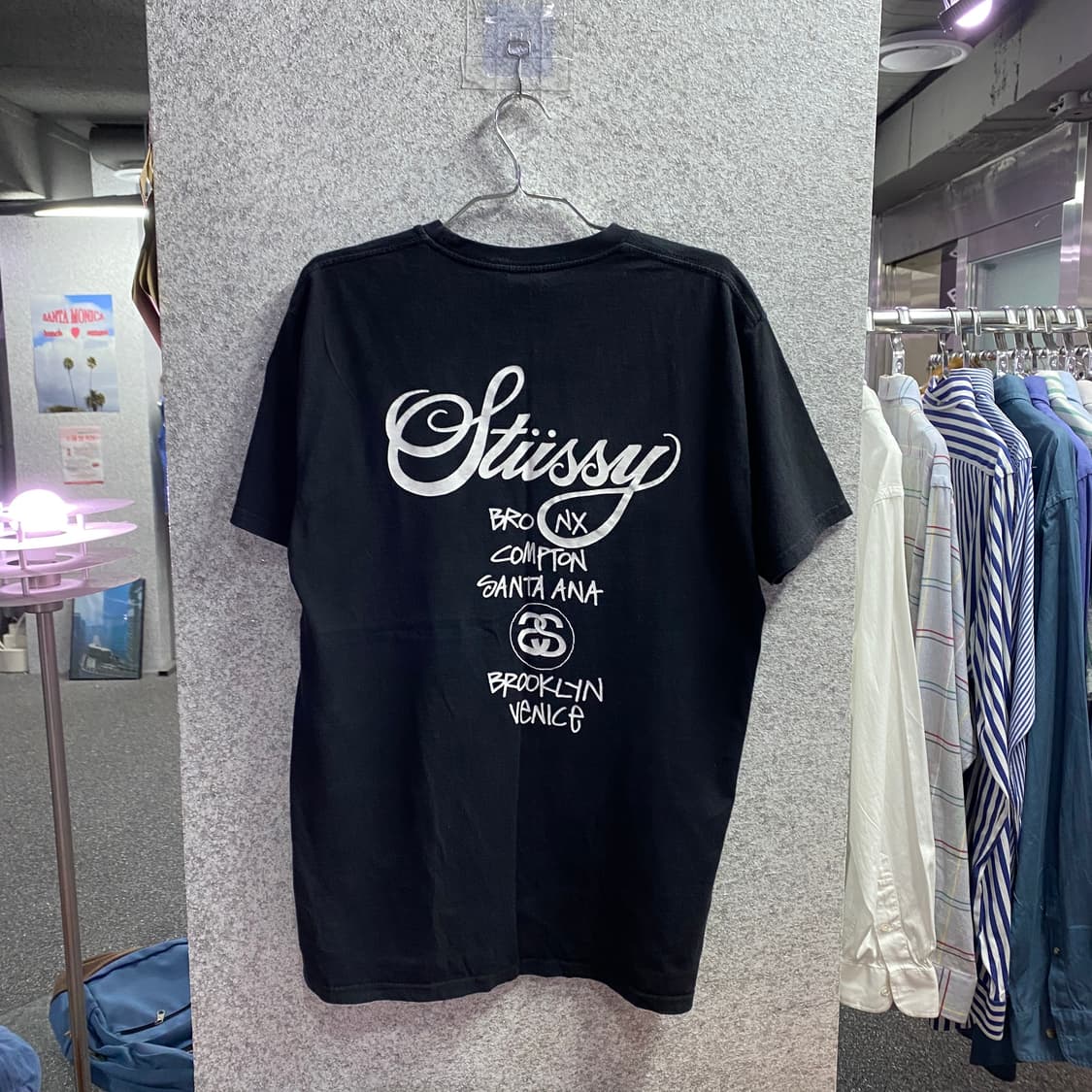 스투시 월드투어 블랙 반팔 B4607 상품이미지4