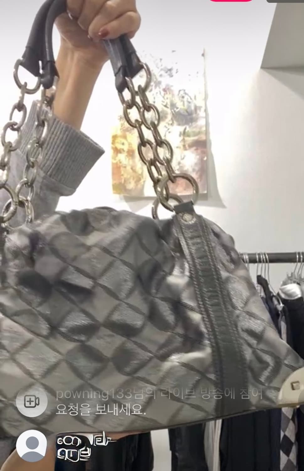 파우닝133 빈티지 MCM 가방 갸루 체인참 핀터 큐빈티지 샵오공이 상품이미지4