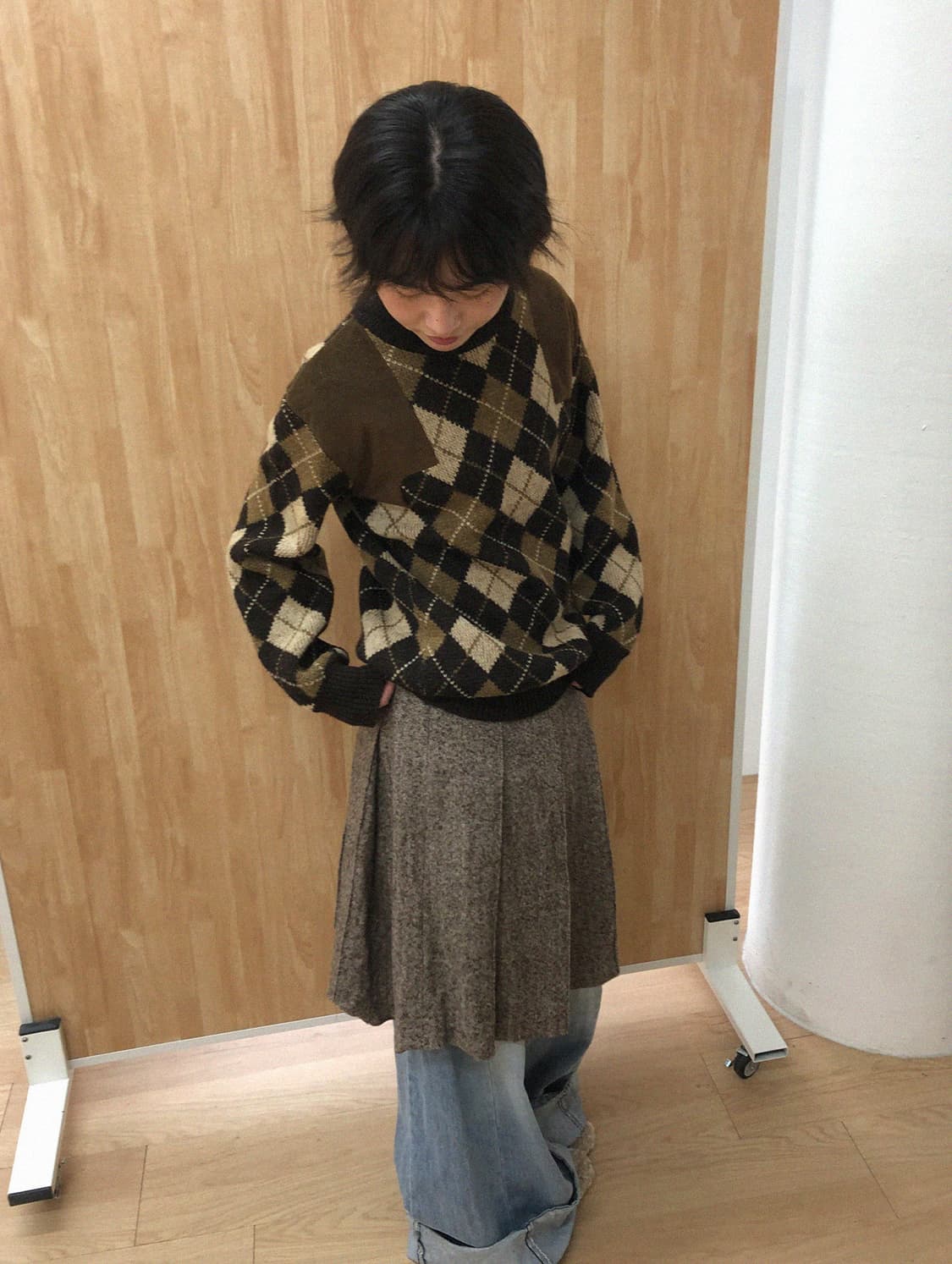 vintage elbow patch knit 상품이미지2