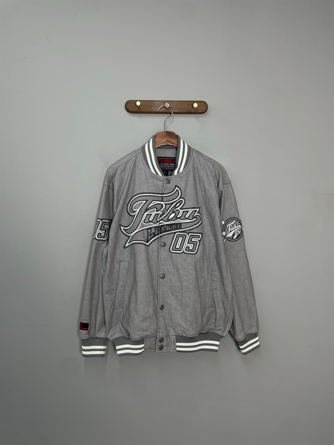 후부 빅로고 데님 바시티 자켓 H2197 상품이미지2