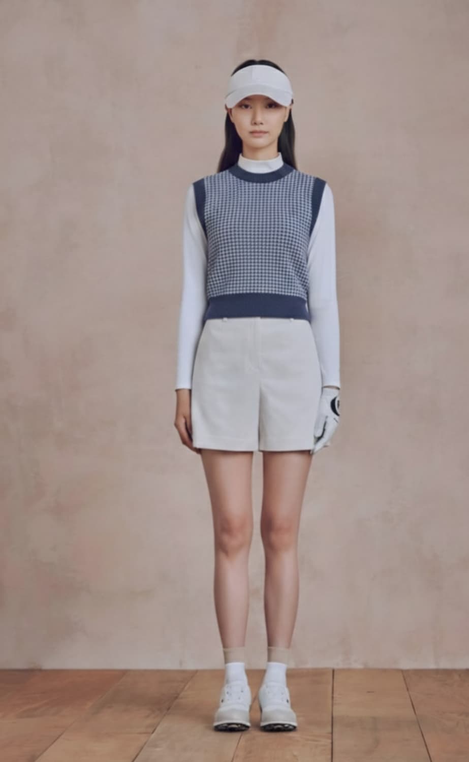 풋조이 벨로아 크롭 니트베스트 66~날씬77사이즈(L) 상품이미지1