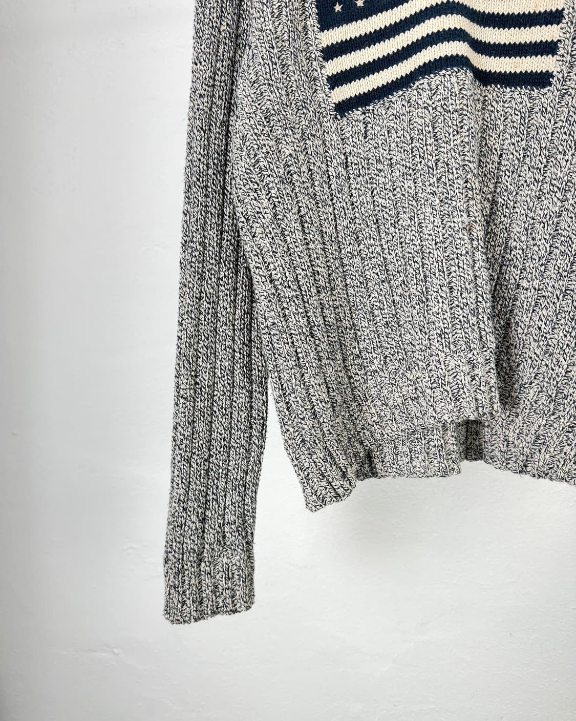 폴로 랄프로렌 블랙 앤 그레이 성조기 크루넥 니트 스웨터 상품이미지4