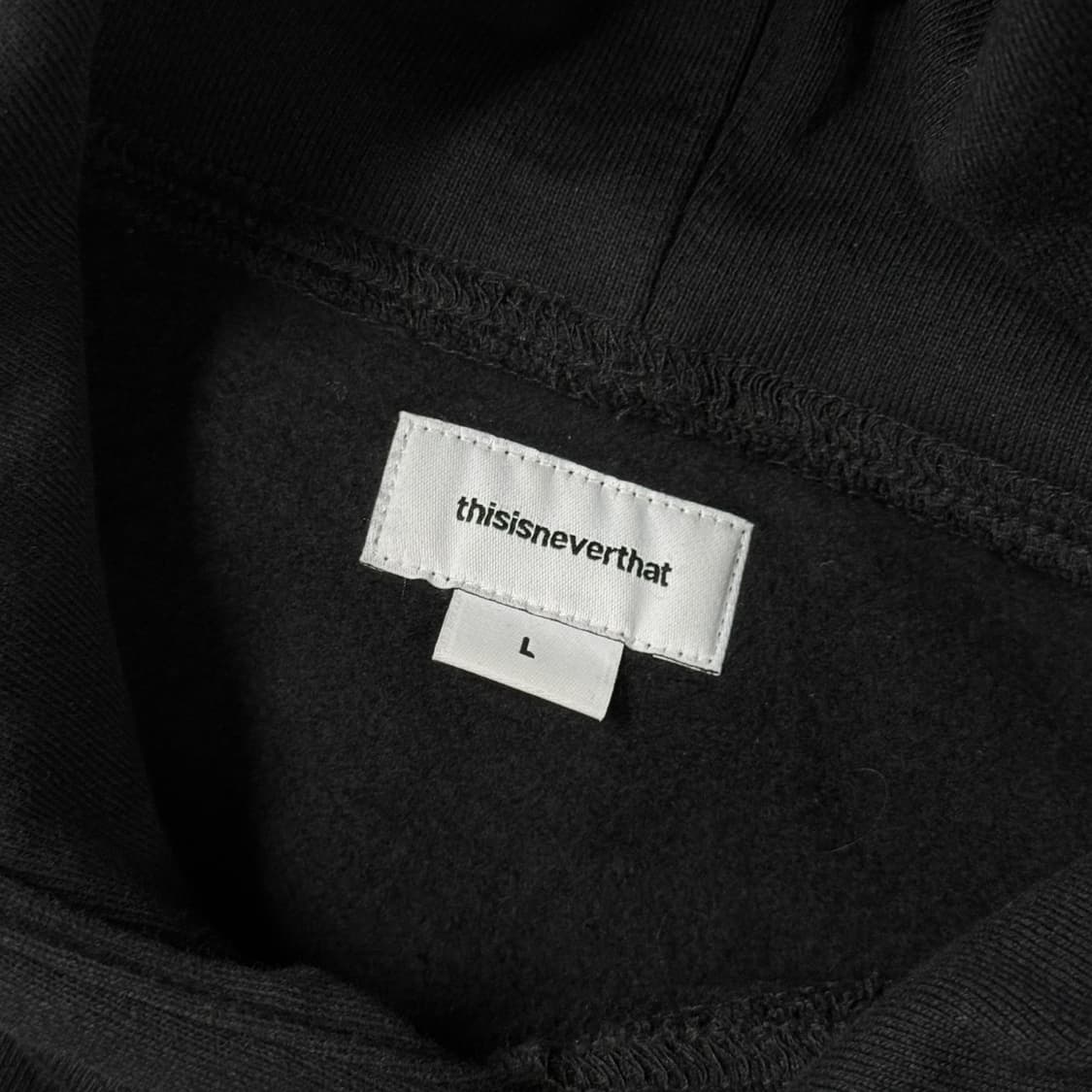 [L] 디스이즈네버댓 빅로고 기모 긴팔 후드티 상품이미지6
