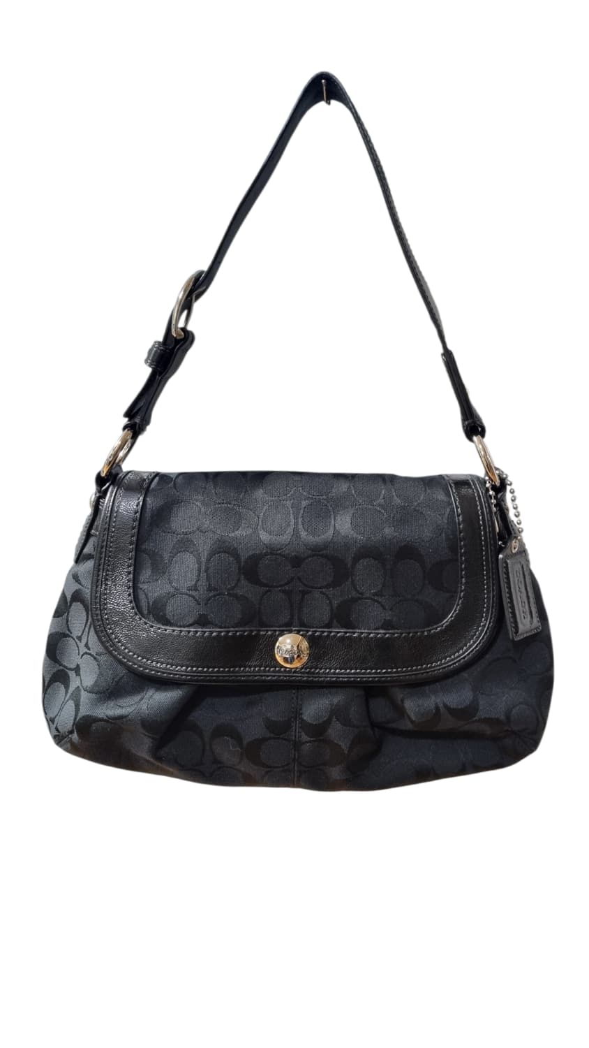 코치(Coach)의 시그니처 블랙 소호 플랩 숄더백 y2k 히메 갸루 상품이미지1