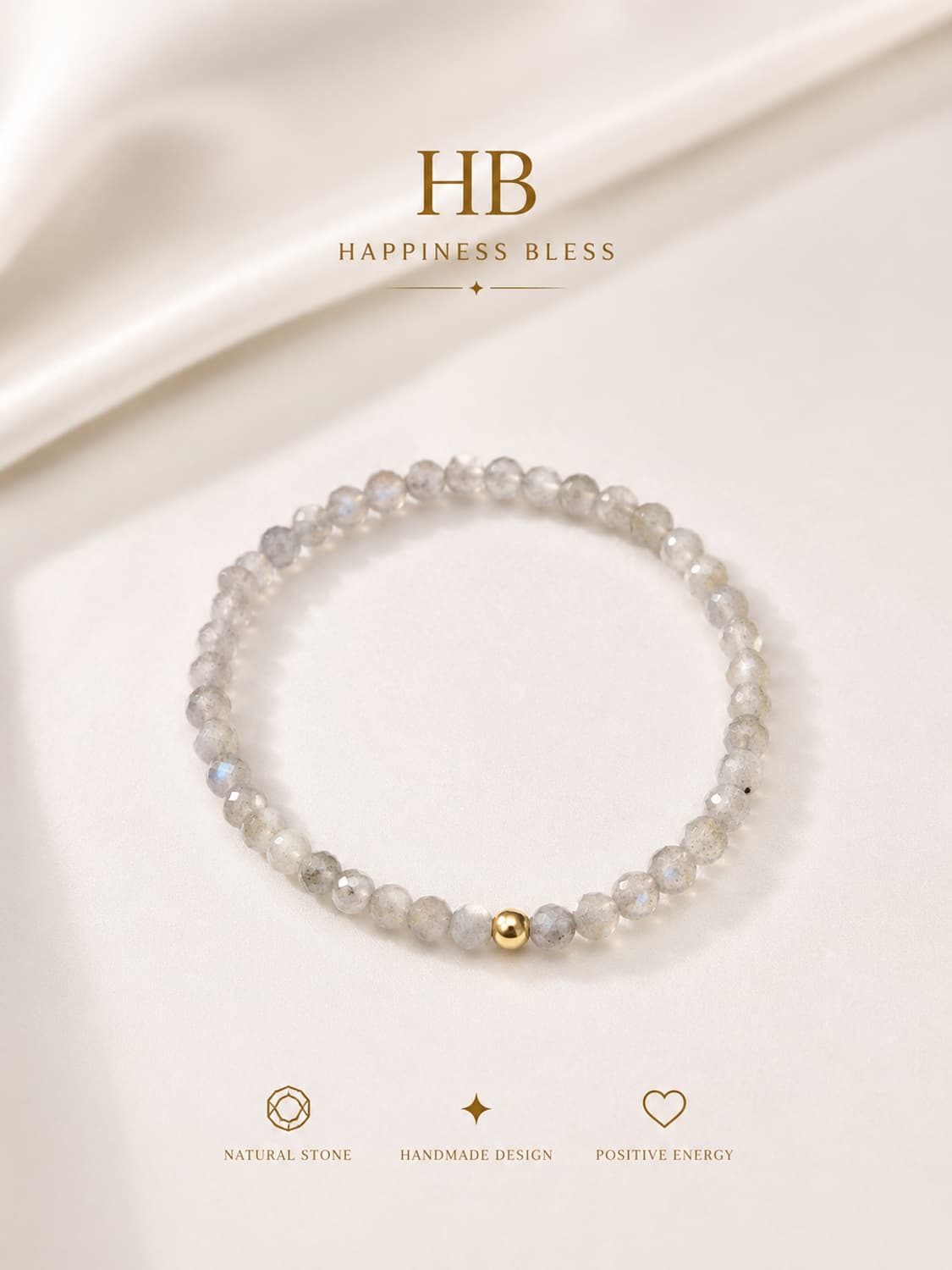 라브라도라이트 3mm 원석팔찌 | 14K 골드필드 포인트 상품이미지2