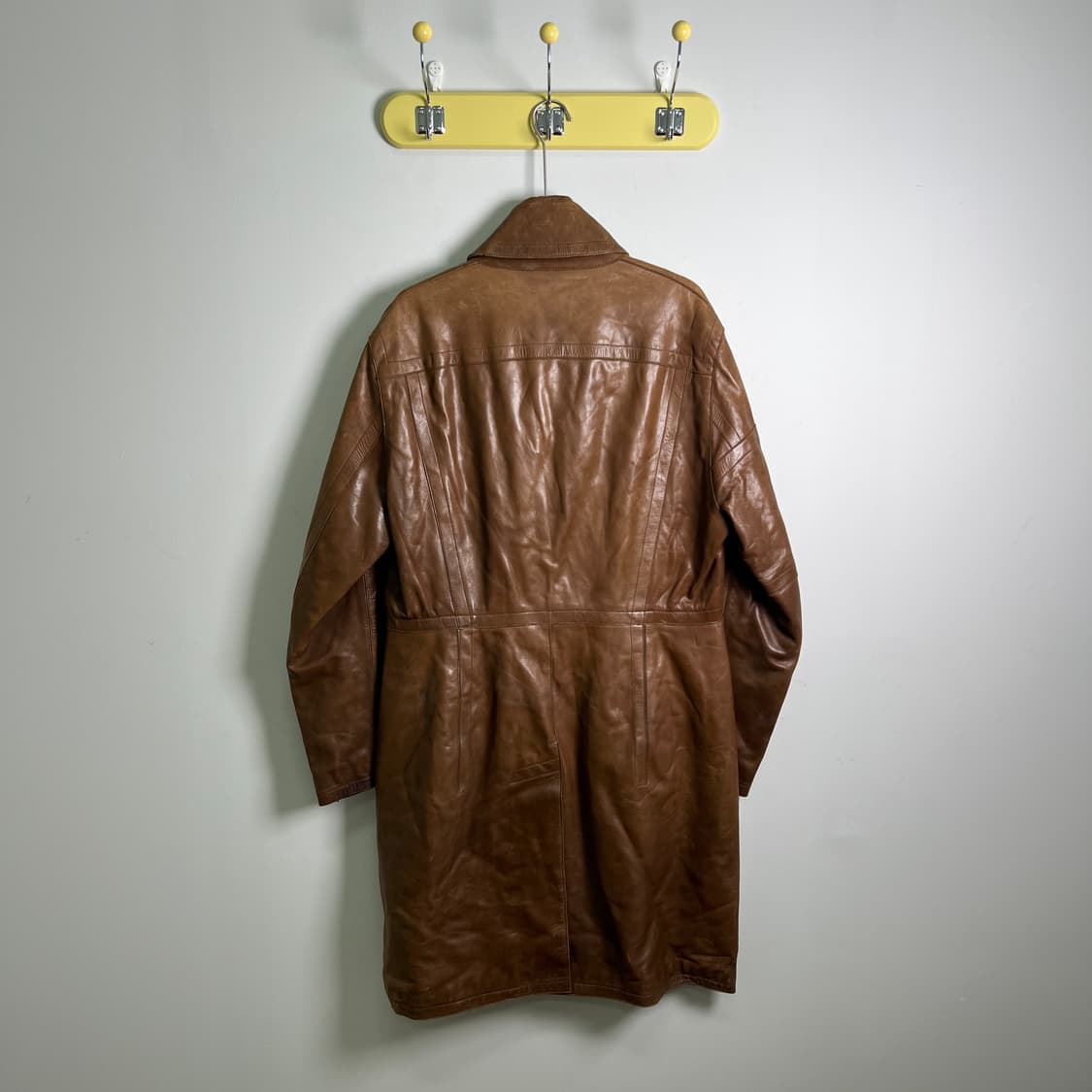 VTG 빈티지 브라운 레더 코트 48 상품이미지2