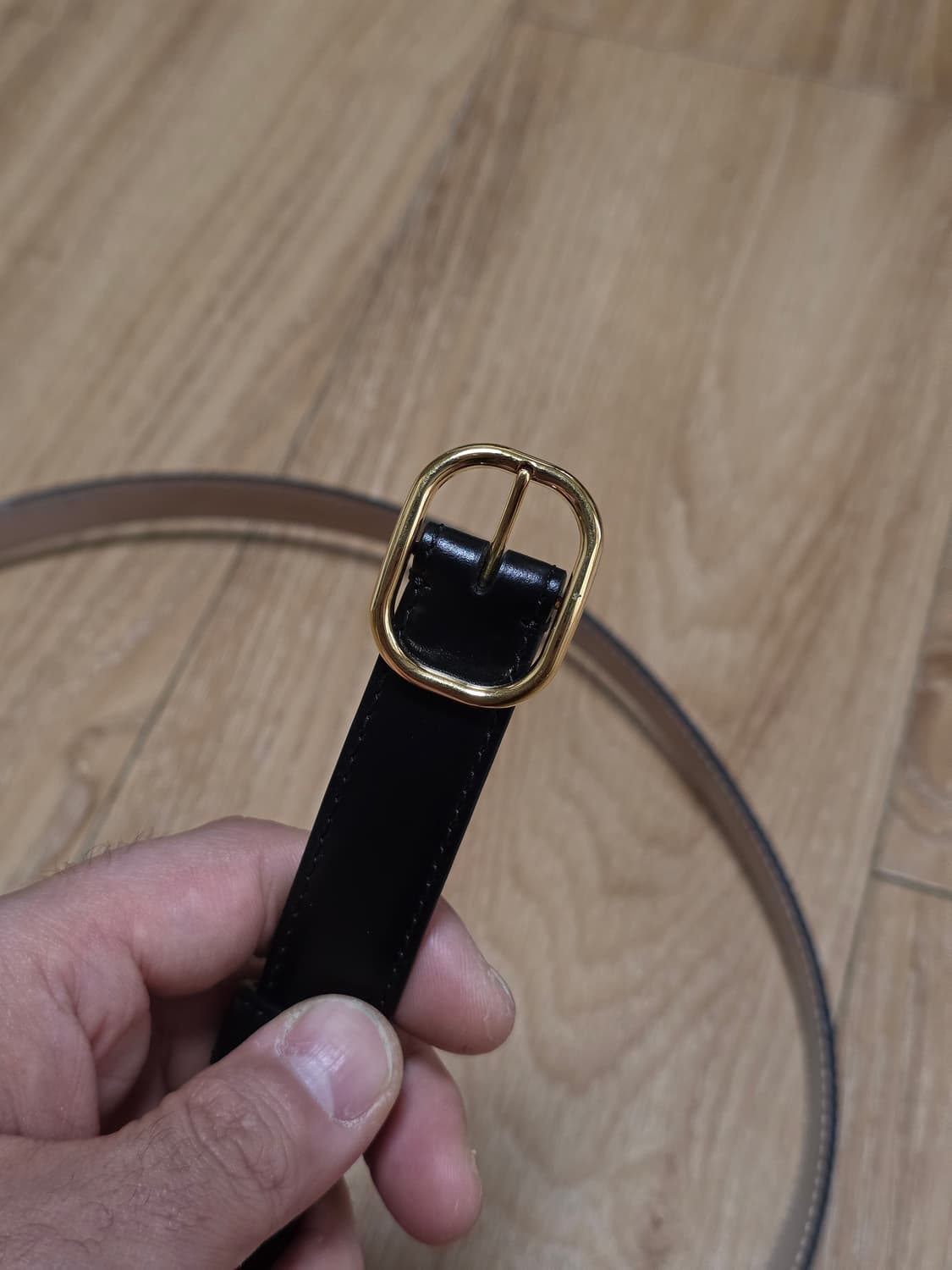 90size택포33만)허스밴드파리 나파레더 벨트 상품이미지5