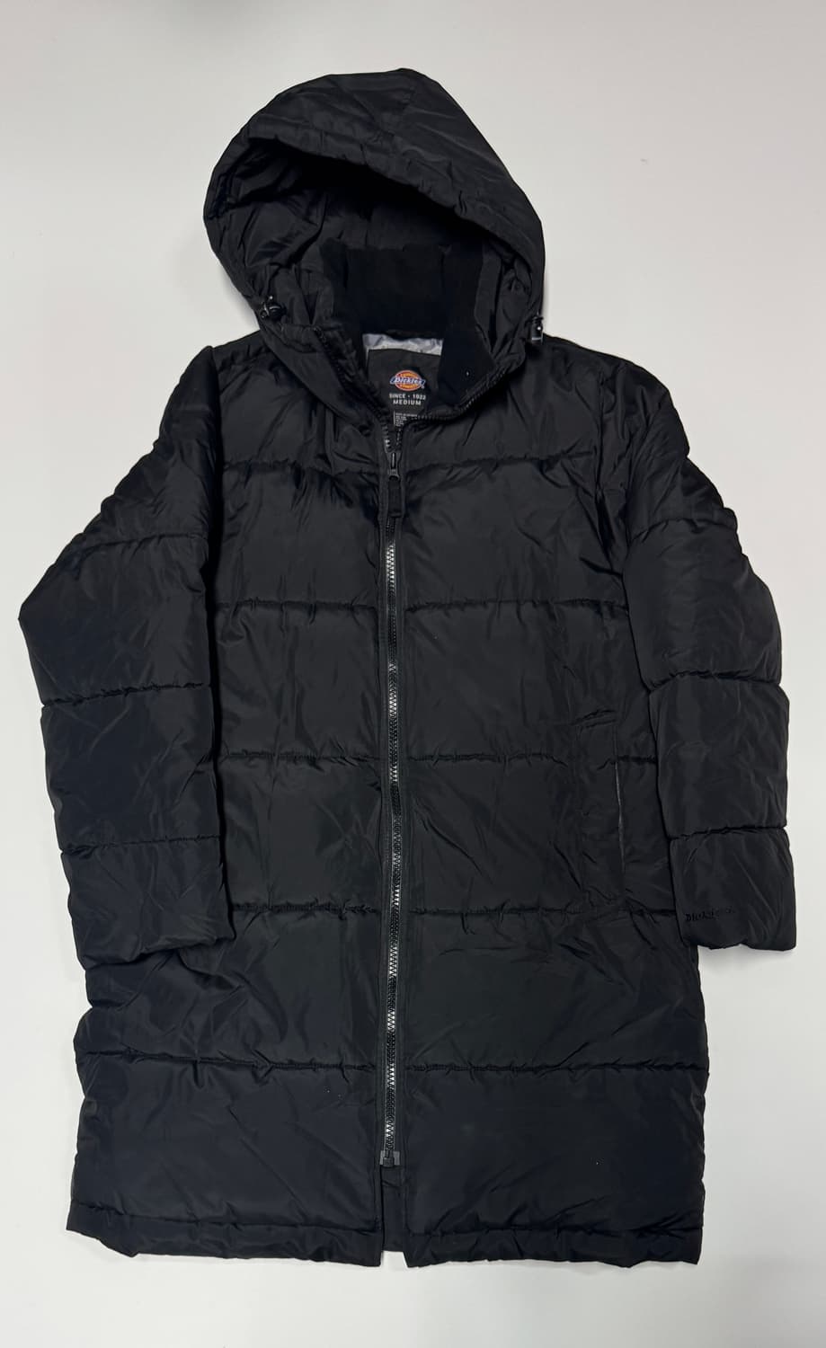 디키즈 Dickies 미니멀 블랙 후드 롱패딩 점퍼 상품이미지1