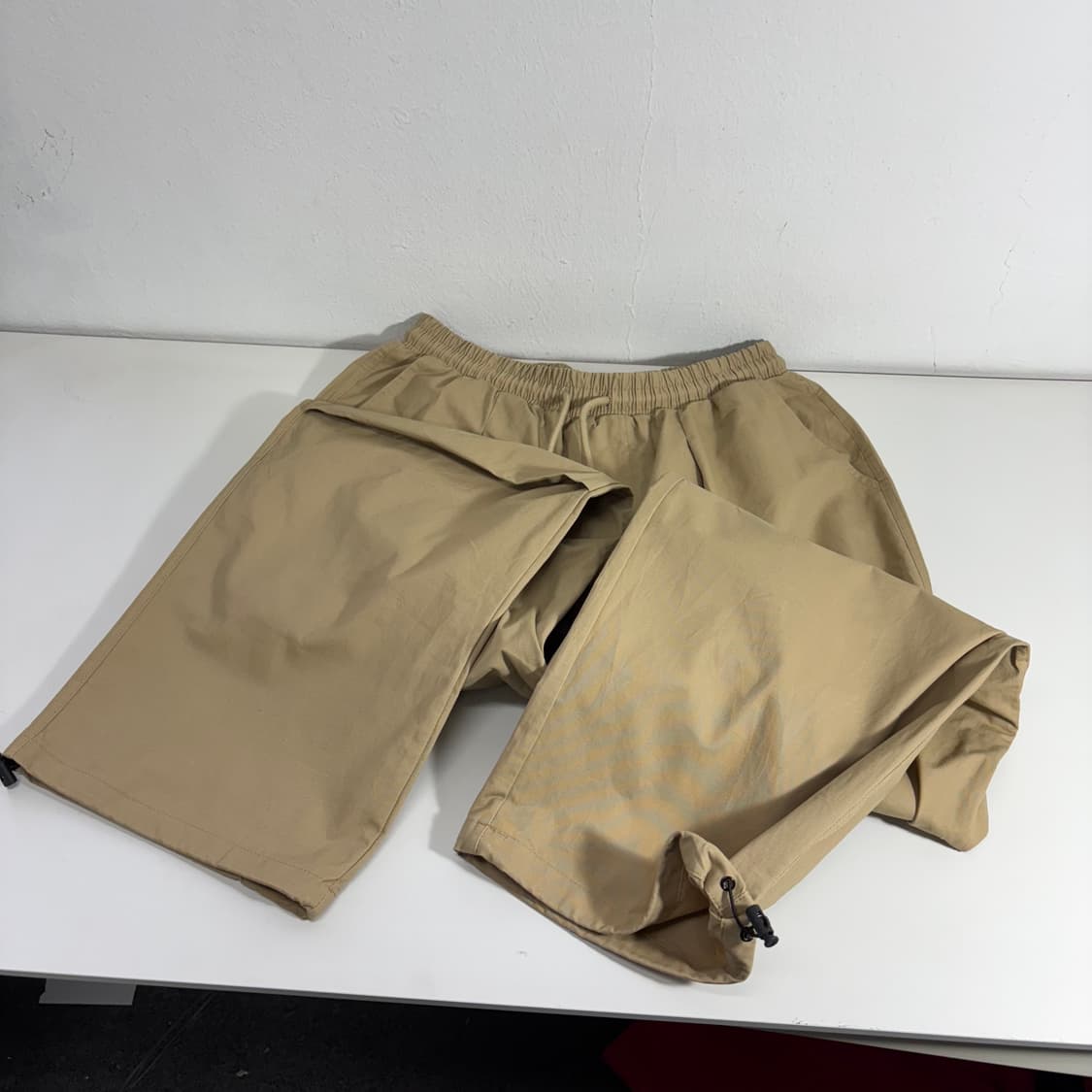 택달린새것 XL YOUROO 베이지 와이드 파라슈트팬츠 상품이미지3