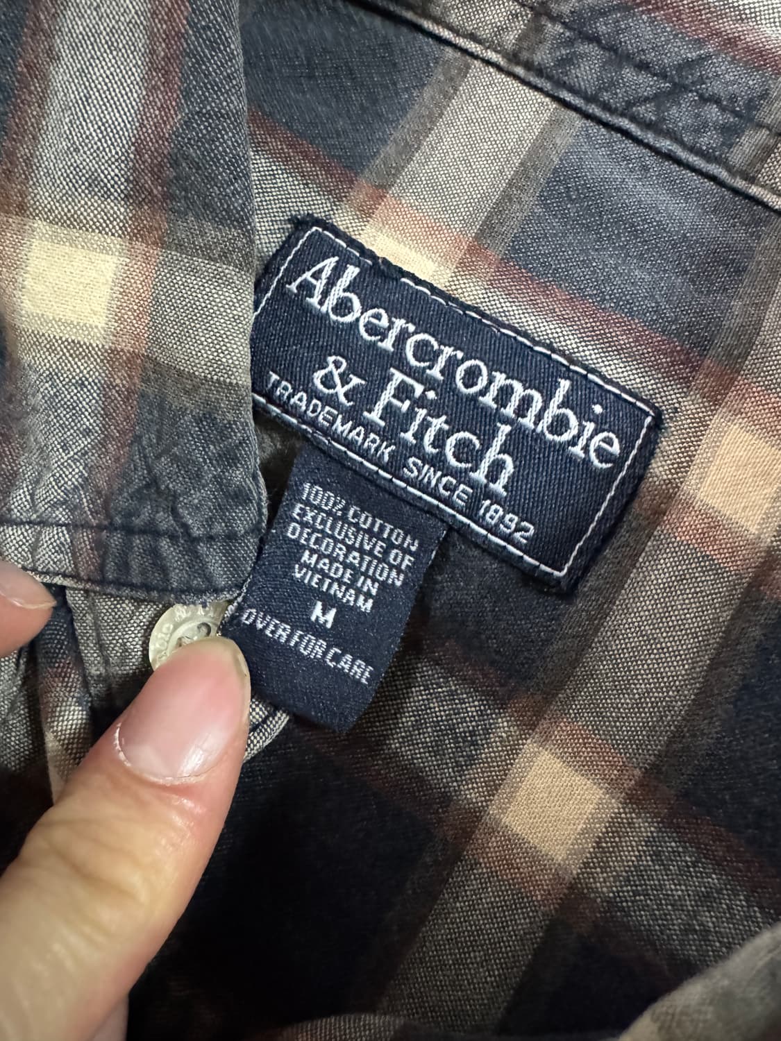 아베크롬비 y2k 빈티지 패턴 체크 셔츠 상품이미지3