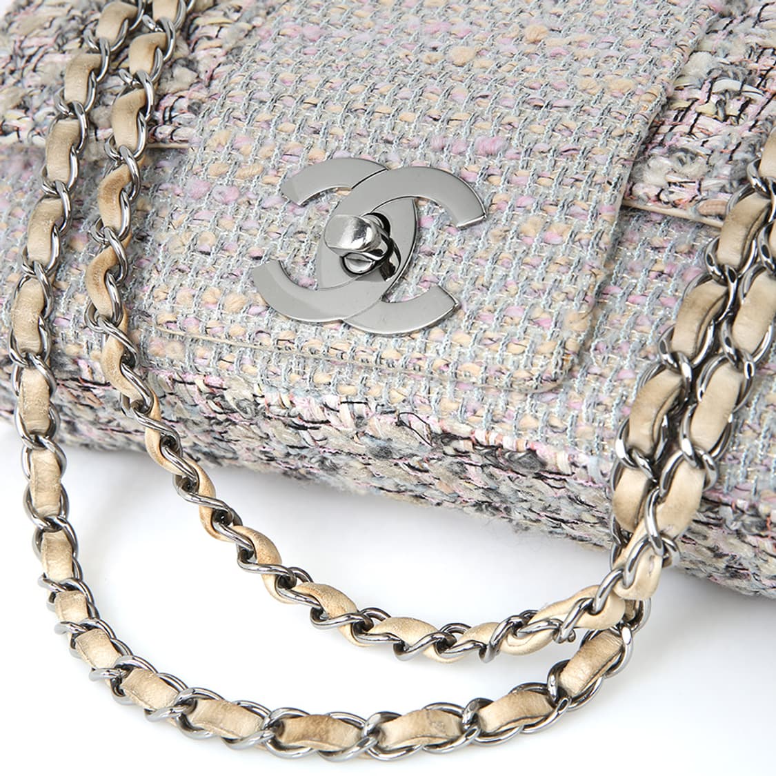 샤넬 판타지 트위드 체인 숄더백 CC 은장 플랩백 상품이미지9