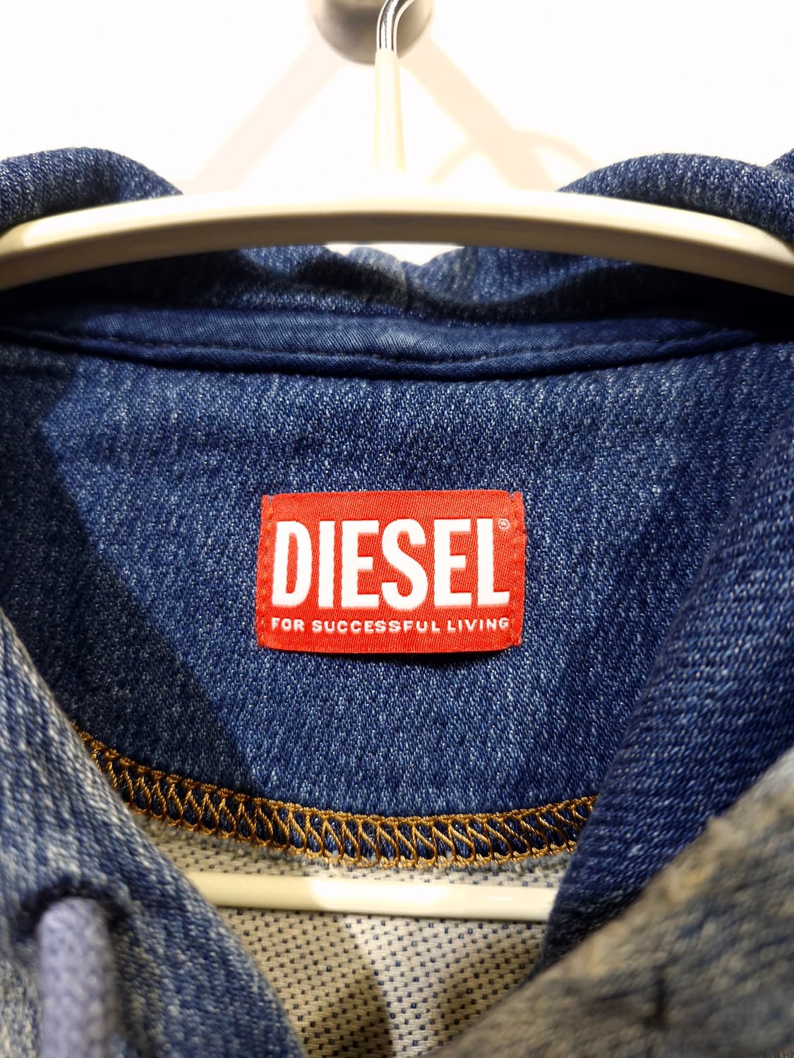 디젤(DIESEL)트랙 데님 선페이드 후드 상품이미지6