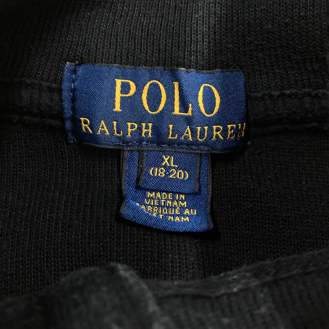 폴로 랄프 로렌 믹스 컬러 단가라 스몰 포니 반집업 니트 상품이미지3