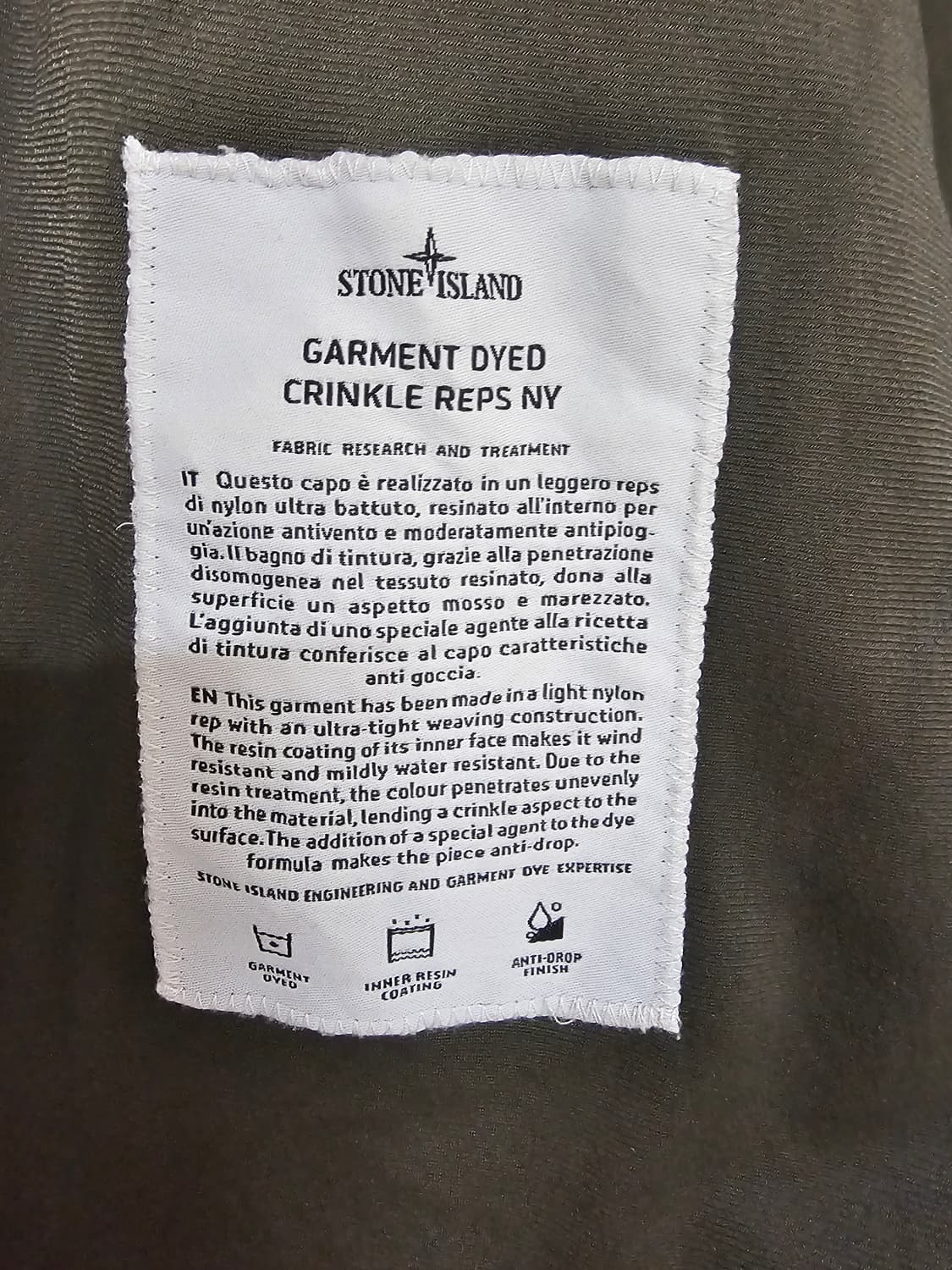 스톤아일랜드 크링클랩스 롱 후드 자켓 상품이미지7