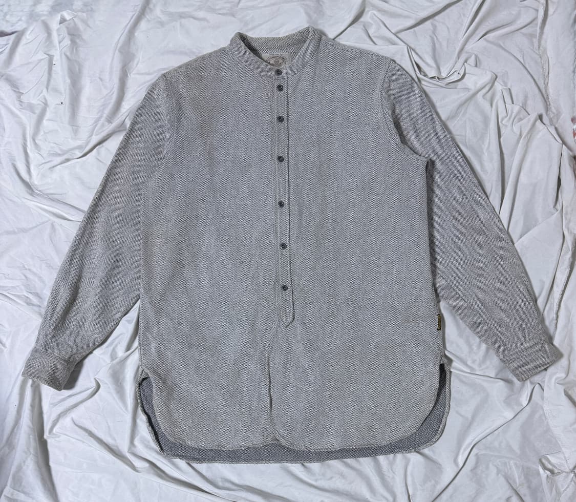 90s armani jeans 자카드 헨리넥 셔츠 자켓 조르지오 아르마니 상품이미지1