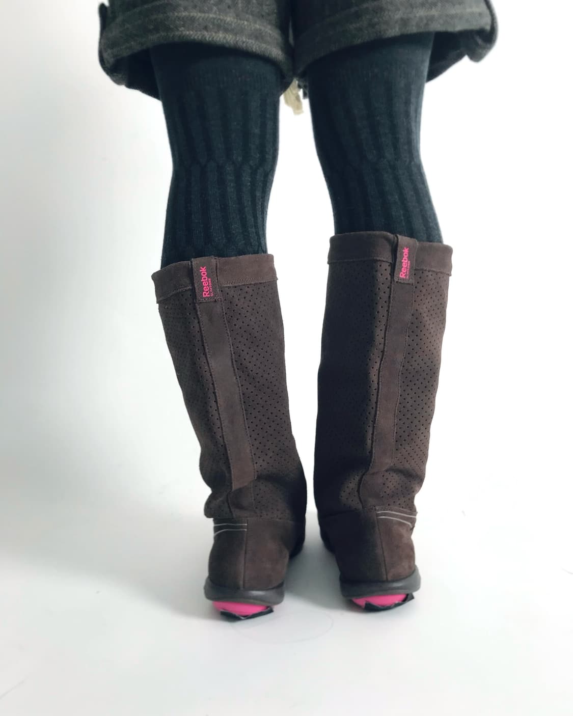 Reebok pink point brown suede long boots 상품이미지5