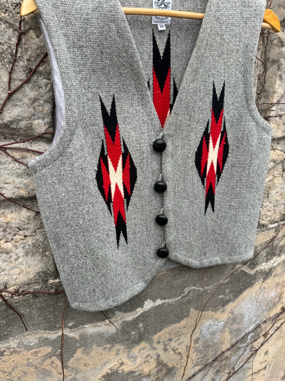 오르테가 핸드 우븐 울 네이티브 웨스턴 치마요 베스트 조끼 상품이미지4