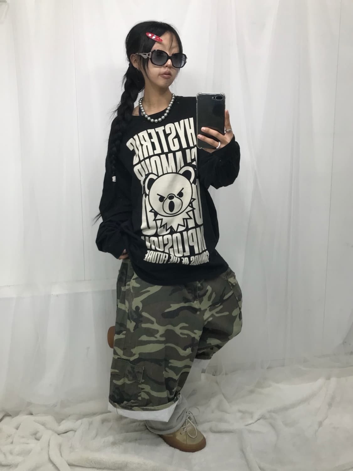 < Hysteric Glamour Fxxk Bear L/S > 상품이미지5
