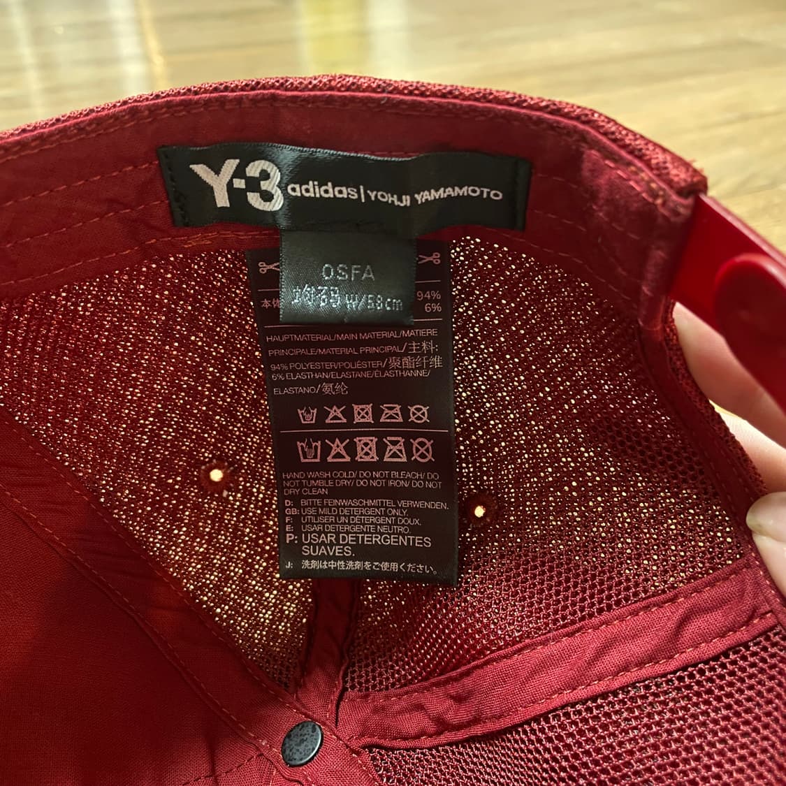 Y-3 아디다스 요지 야마모토 볼캡 트러커 캡 레드 상품이미지4