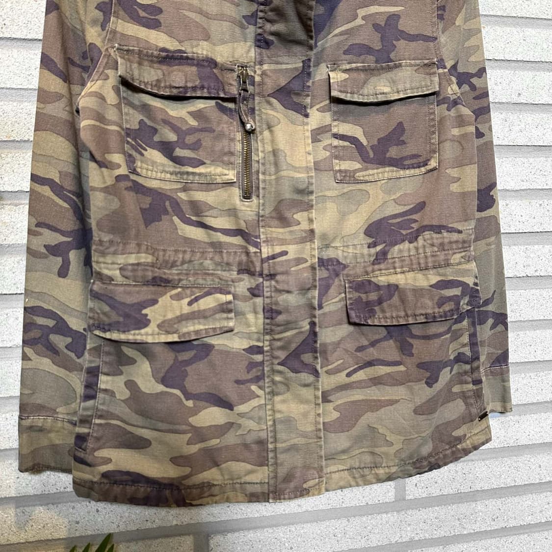 JPN VINTAGE 필드 자켓 하이넥 멀티포켓 카모 패턴 디테일 카키 상품이미지4