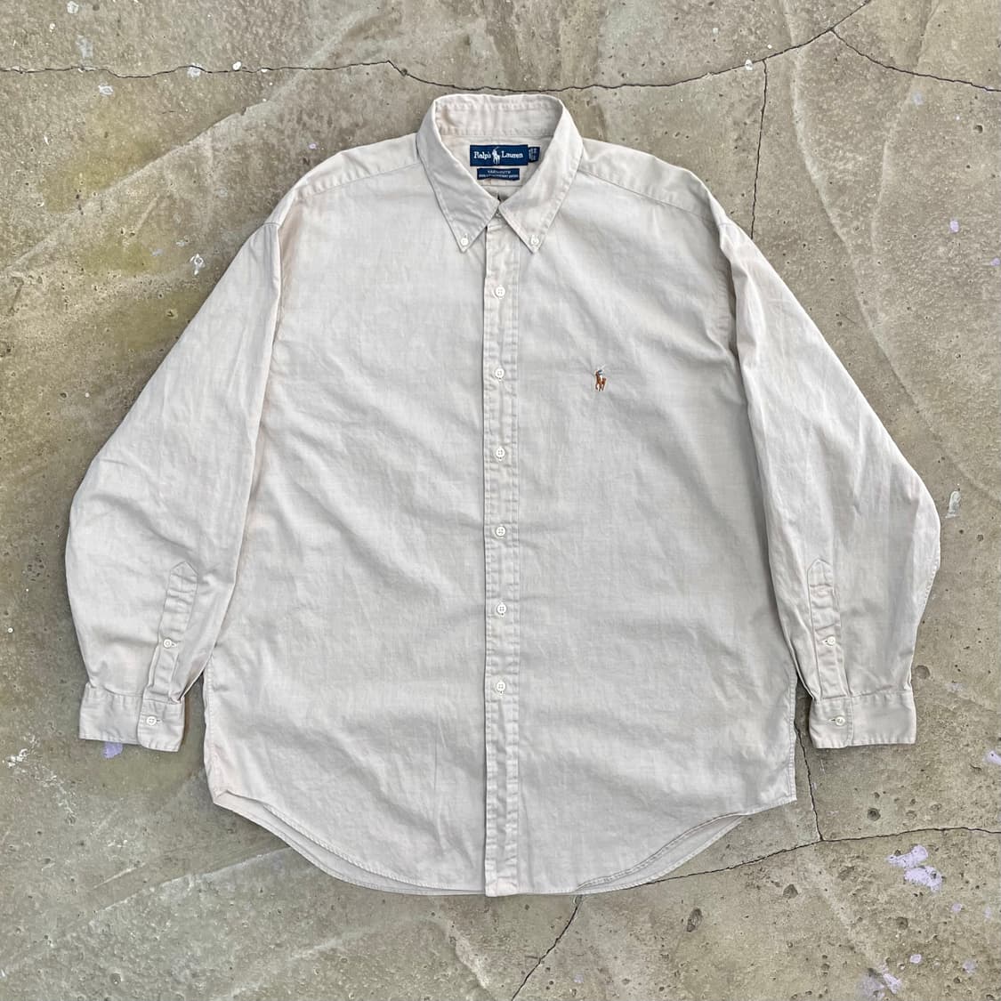 90's 폴로 핀포인트 옥스포드 셔츠 XL 상품이미지1