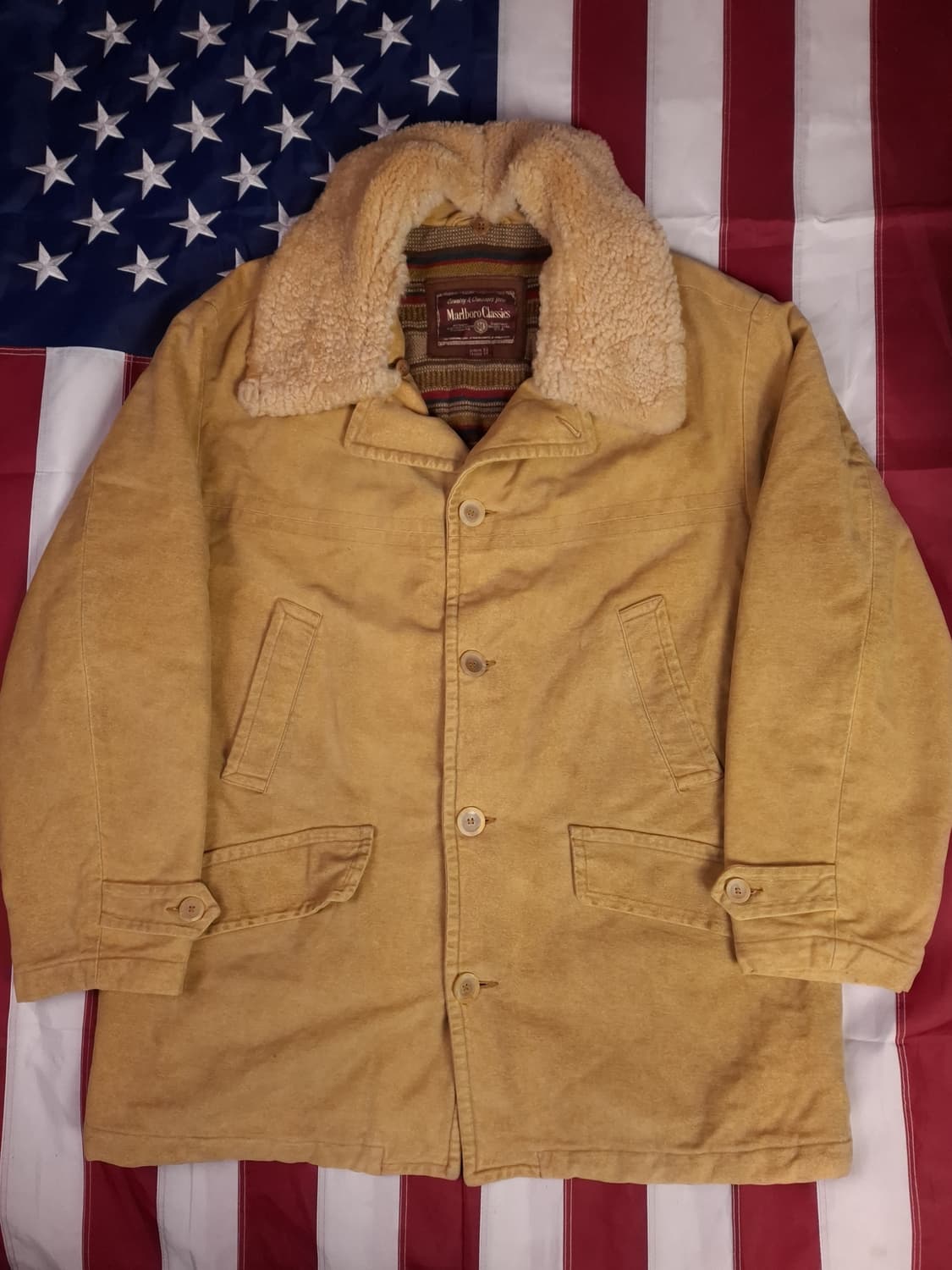 오리지날 말보로 클래식 코튼 양털퍼 코트 상품이미지1