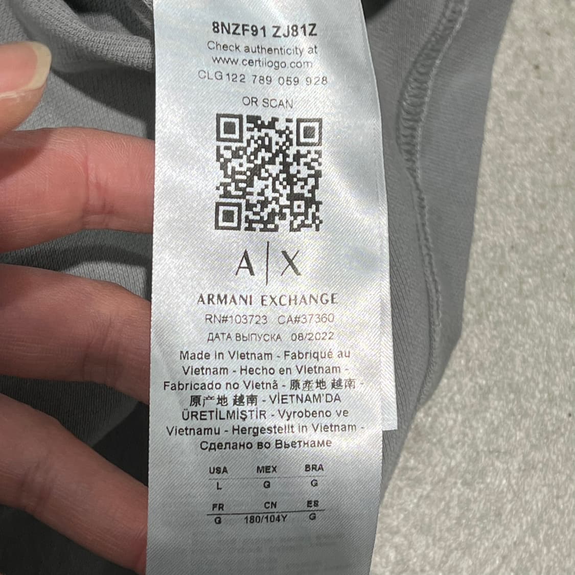 아르마니익스체인지 반팔 카라티 s10439 상품이미지8