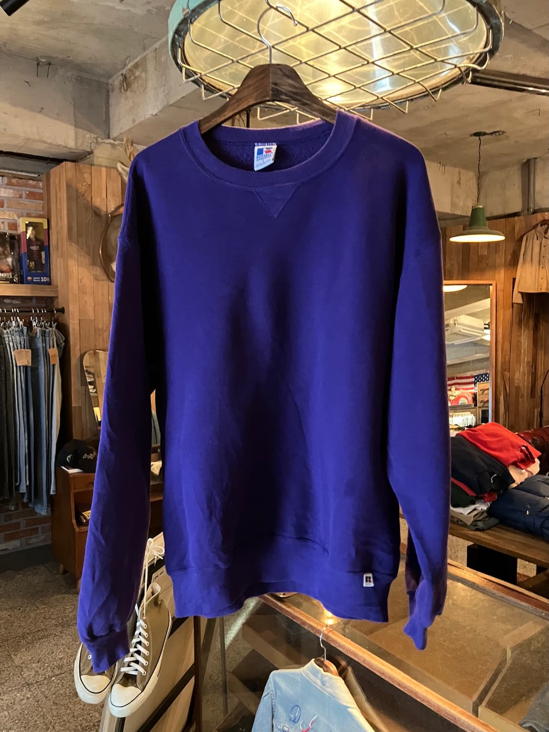 90s USA 빈티지 러셀 플레인 스웻 셔츠 맨투맨 상품이미지2