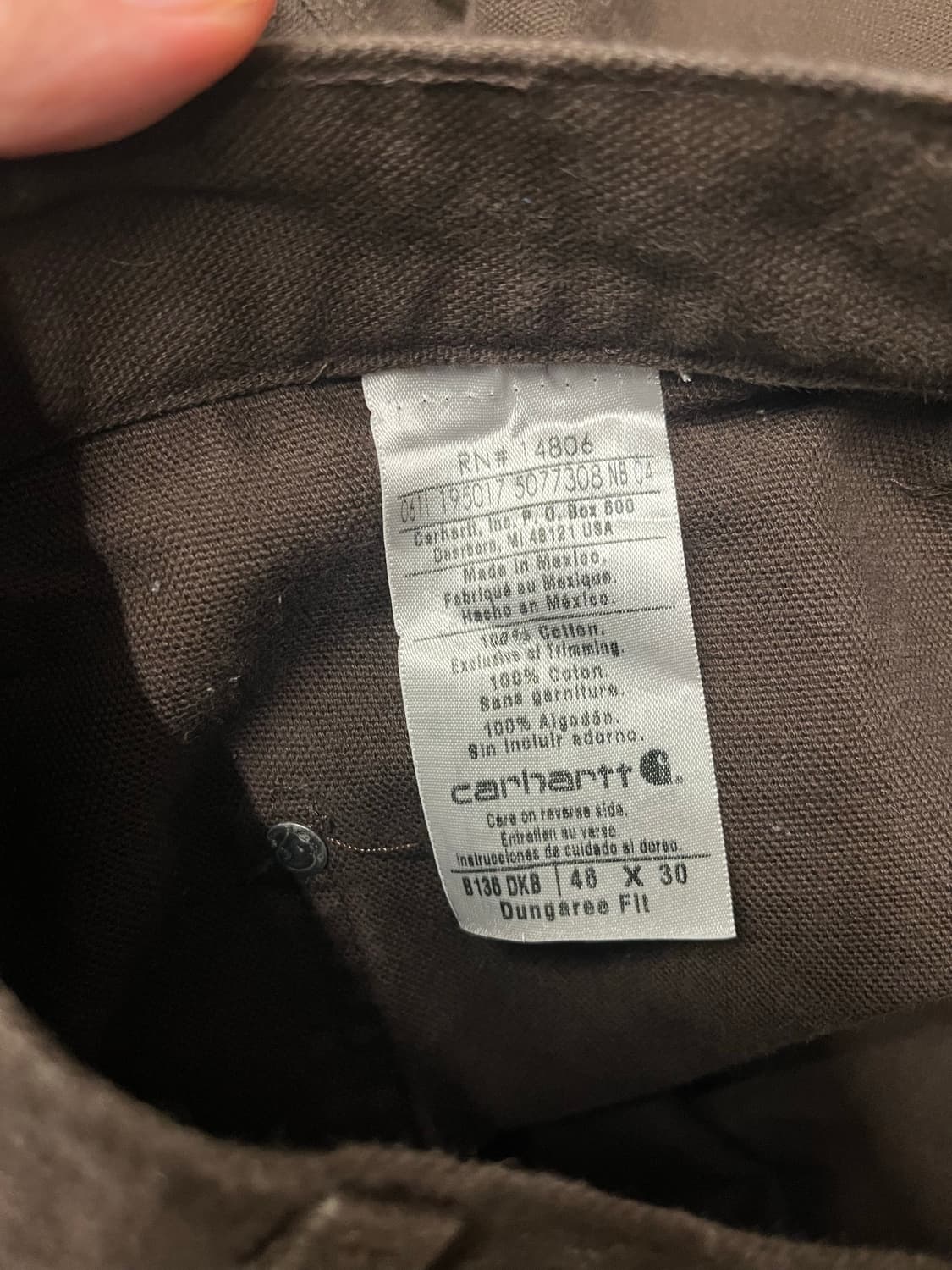 10s 칼하트 더블니 브라운 카펜터 팬츠 상품이미지9