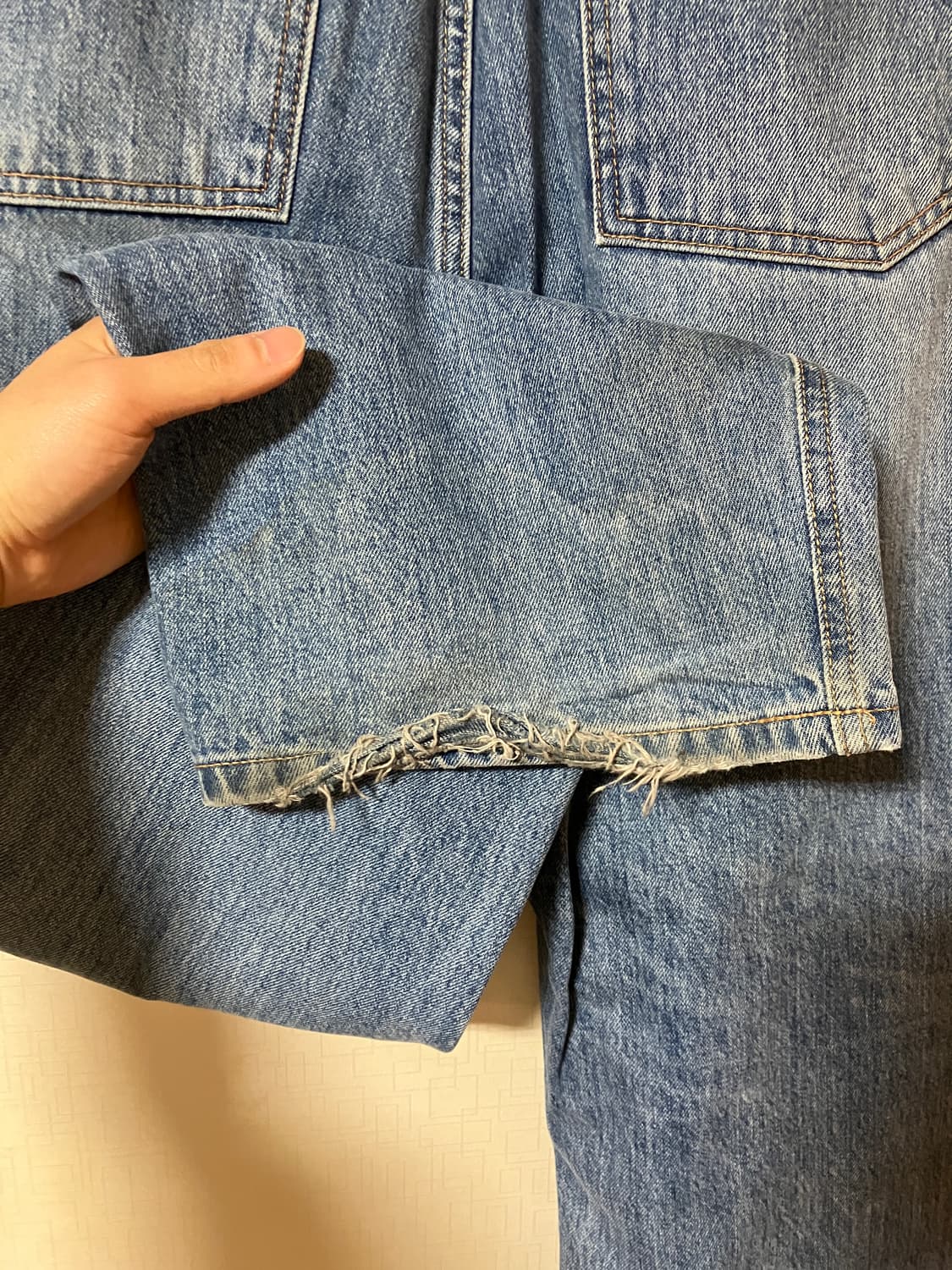 유스 세미와이드 데님팬츠 상품이미지3