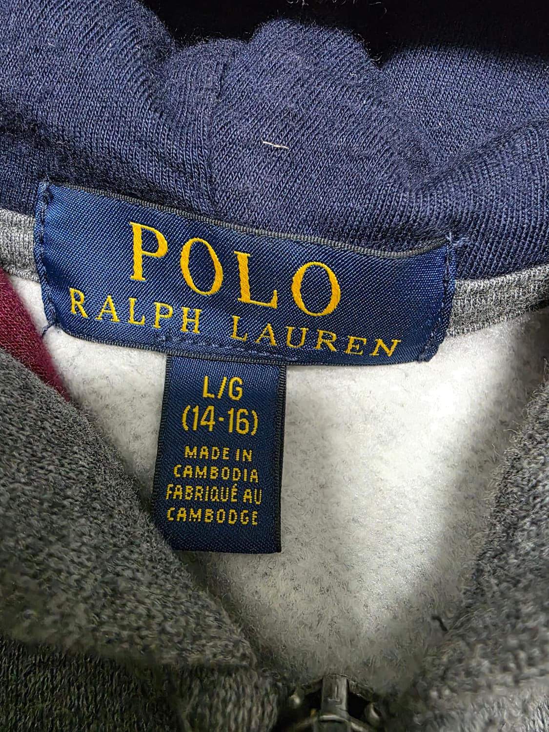 폴로 랄프로렌 그레이 후드집업 L(14-16) 여성용 55 상품이미지5