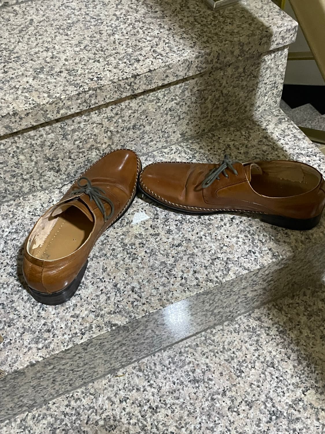 (270) 빈티지 브라운 롱 로퍼 더비 상품이미지5