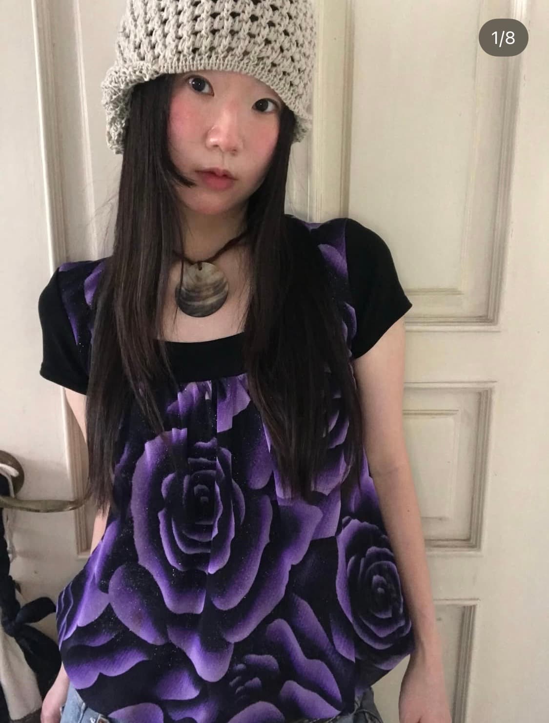 vintage net knit beanie 상품이미지2