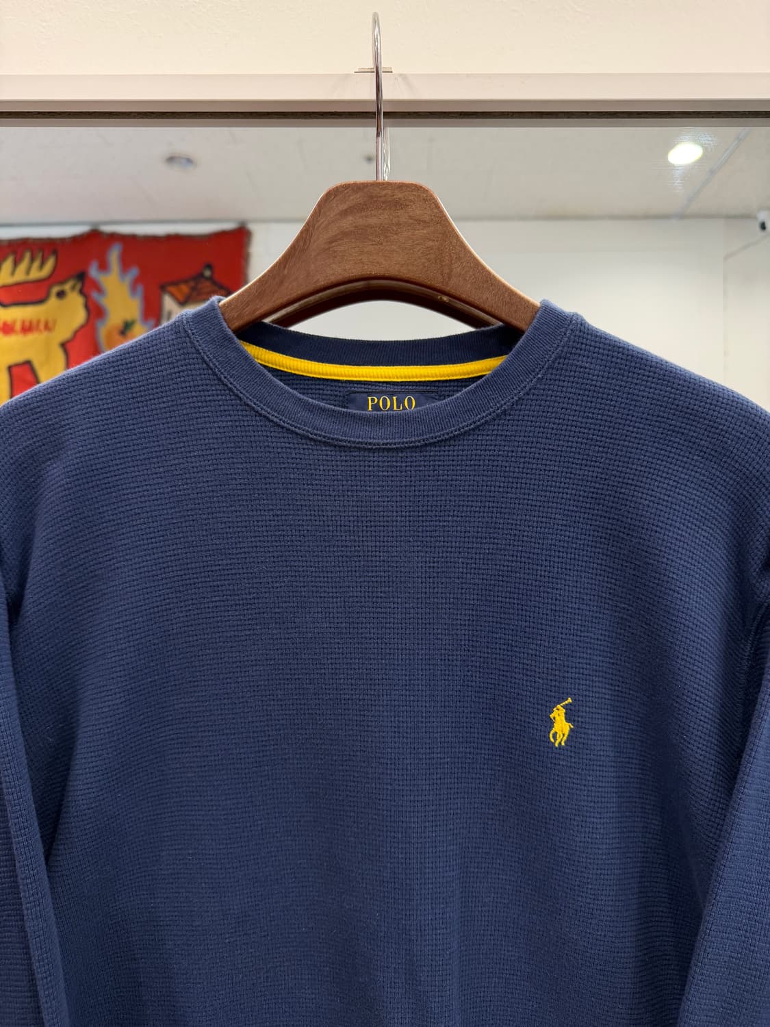 Polo ralph lauren 폴로 랄프로렌 와플 니트 스웻 (navy 상품이미지3
