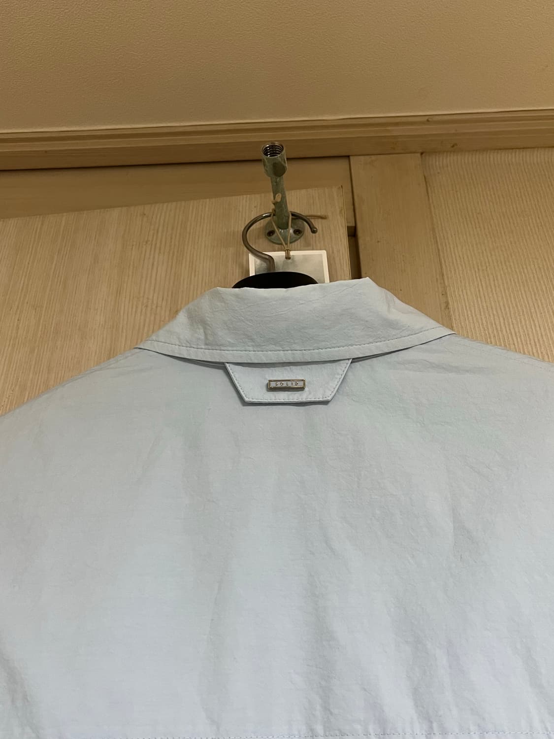 솔리드옴므 오버핏 페이퍼셔츠 스카이블루 상품이미지4