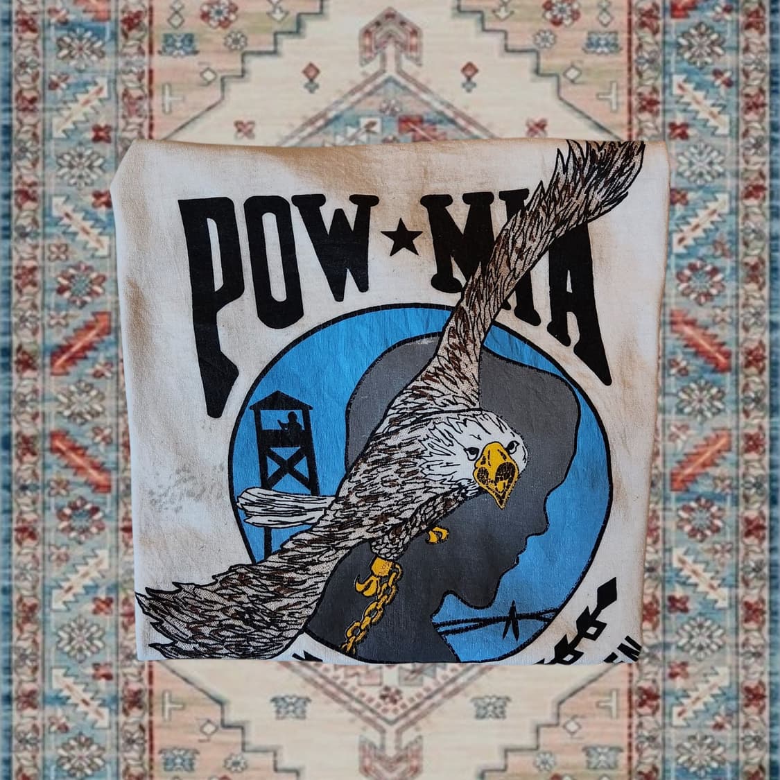 90s Made in USA pow mia 싱글스티치 티셔츠 M 상품이미지3