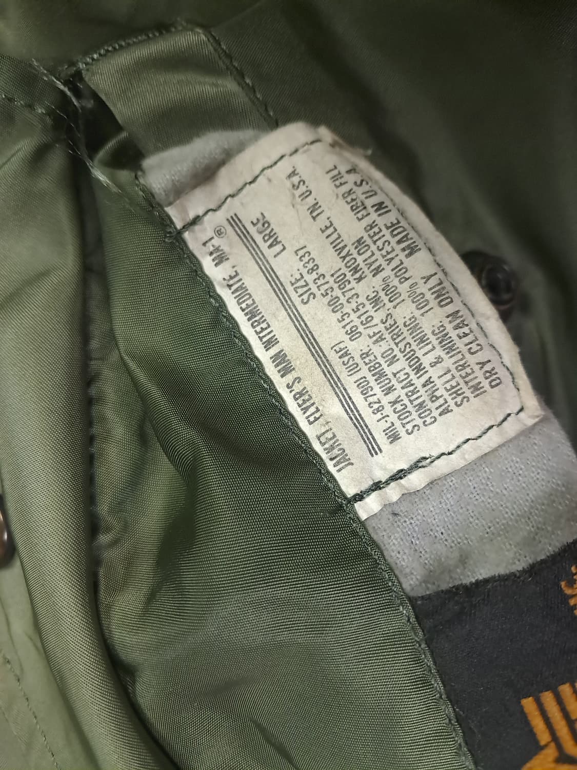 오리지날 90's 미국제조 민수용 알파사 MA-1 항공점퍼 상품이미지5
