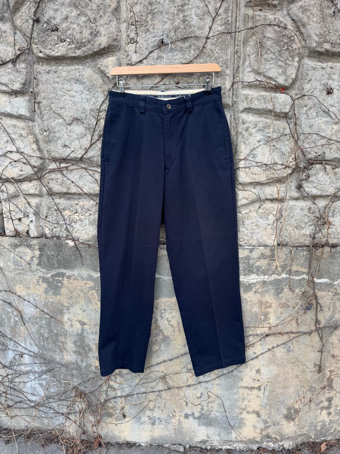 90s 폴로 랄프로렌 빈티지 made in usa 치노 팬츠 네이비 상품이미지1