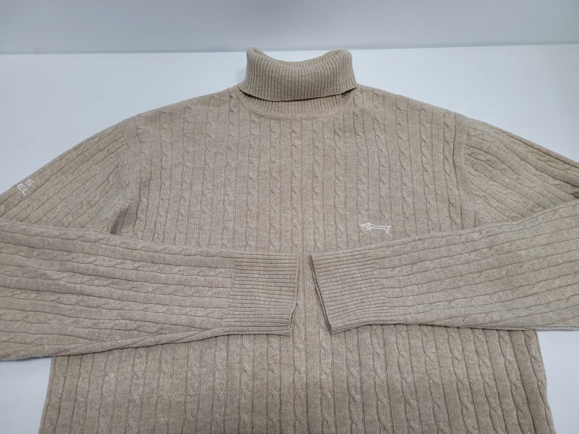 루이까스텔 울 캐시미어 터틀넥 케이블 니트 스웨트 / 남 100 베이지
 상품이미지3