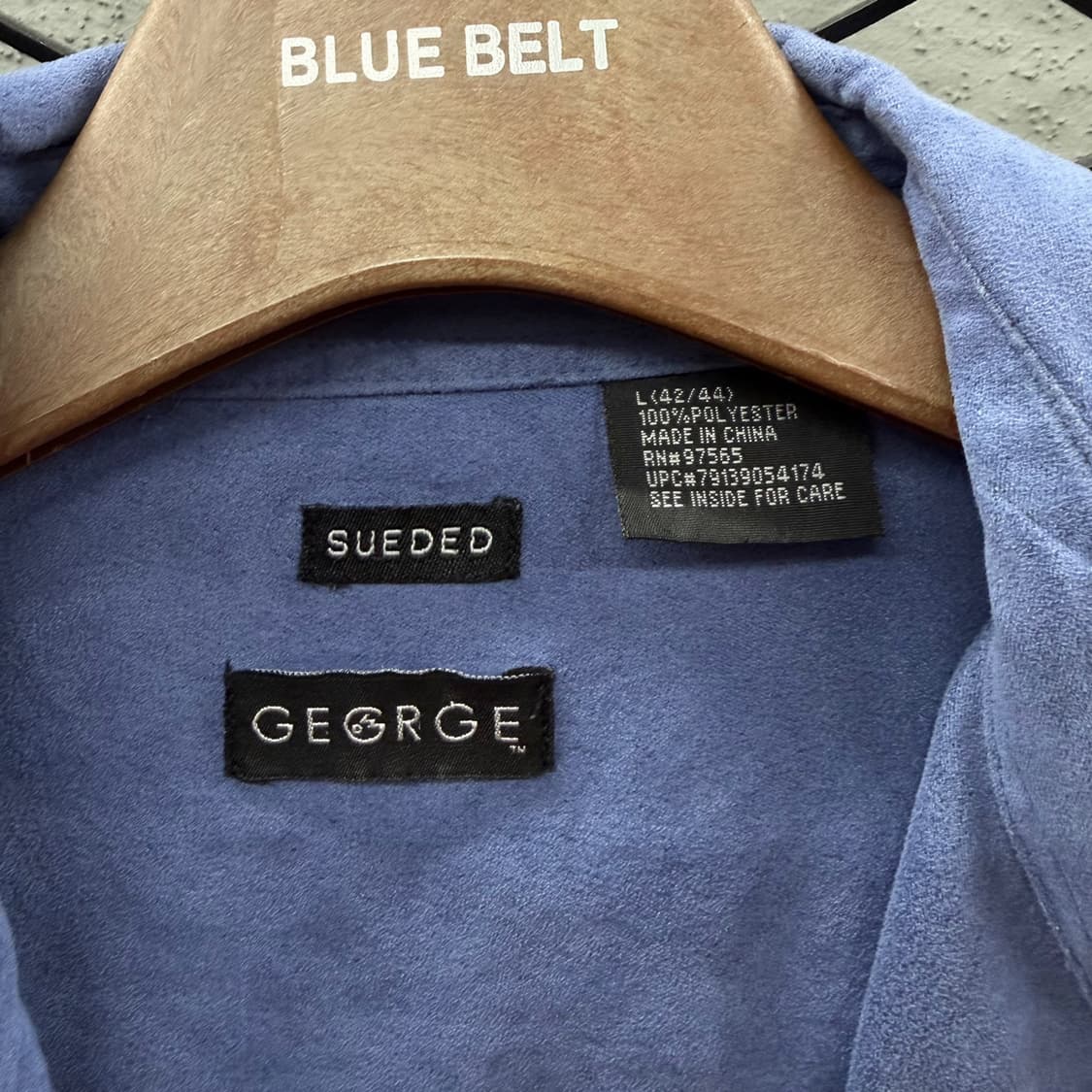 USA VINTAGE 스웨이드셔츠 듀얼 플랩포켓 디테일 블루 상품이미지6