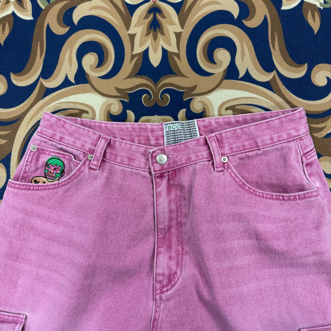 (L)유쓰베스 YBCC 카고데님팬츠(핑크) 상품이미지2