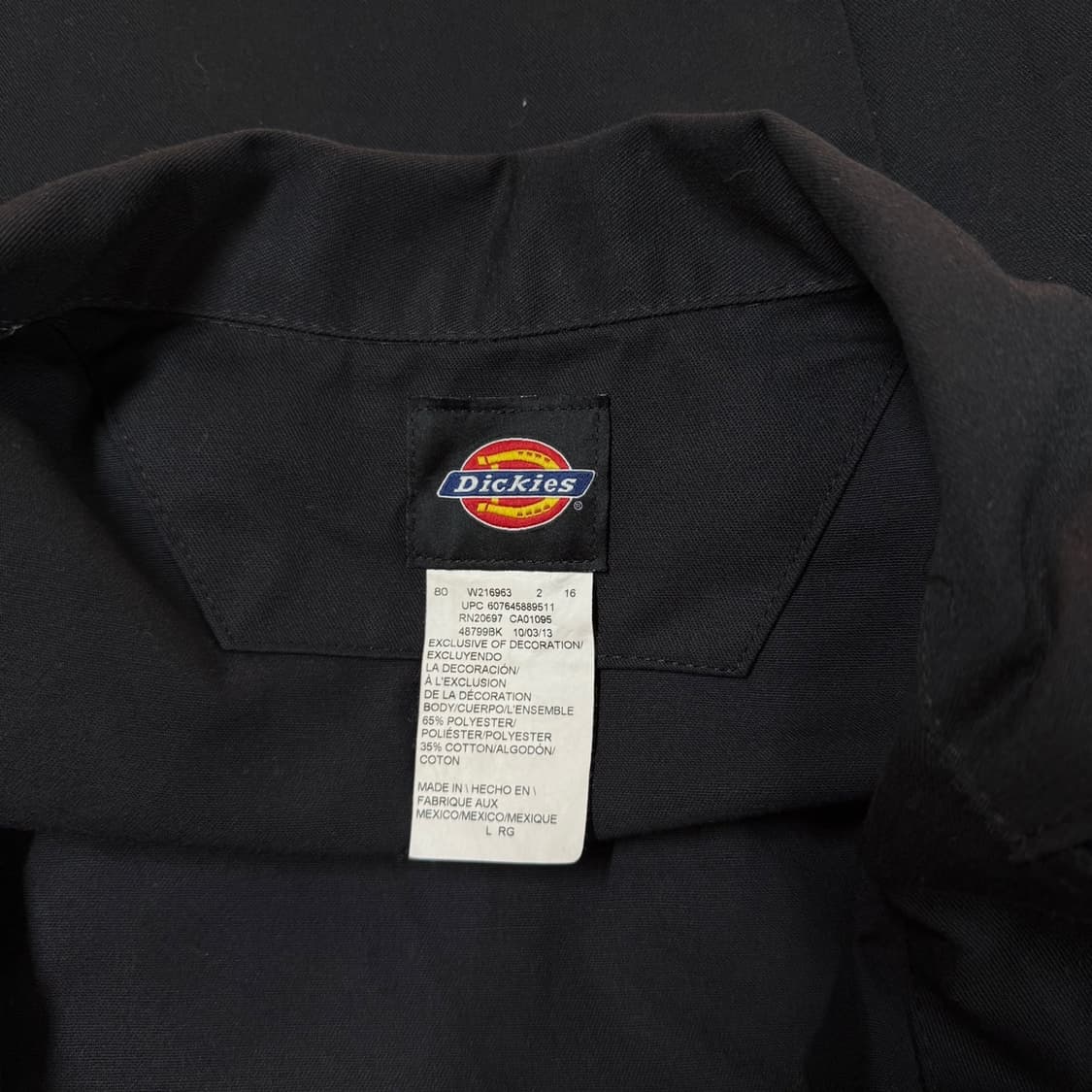 [L] 디키즈 정품 긴팔 워크웨어 점프수트 블랙 상품이미지7