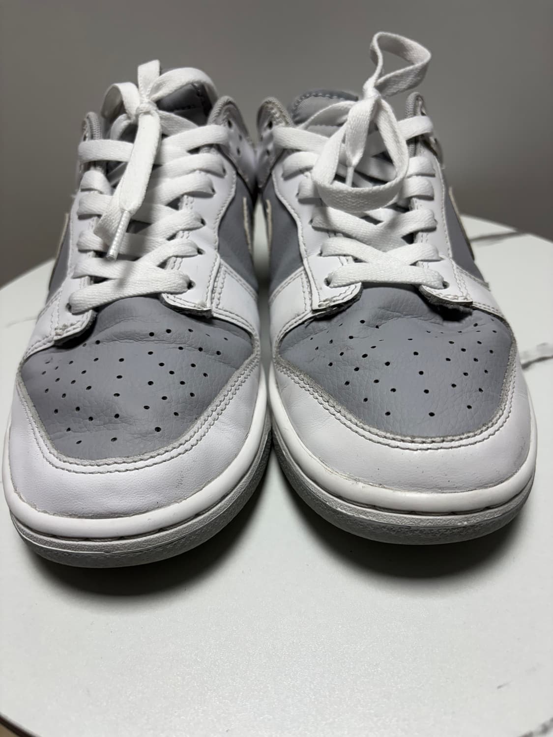 나이키 덩크 로우 레트로 화이트 뉴트럴 그레이 260mm 상품이미지5