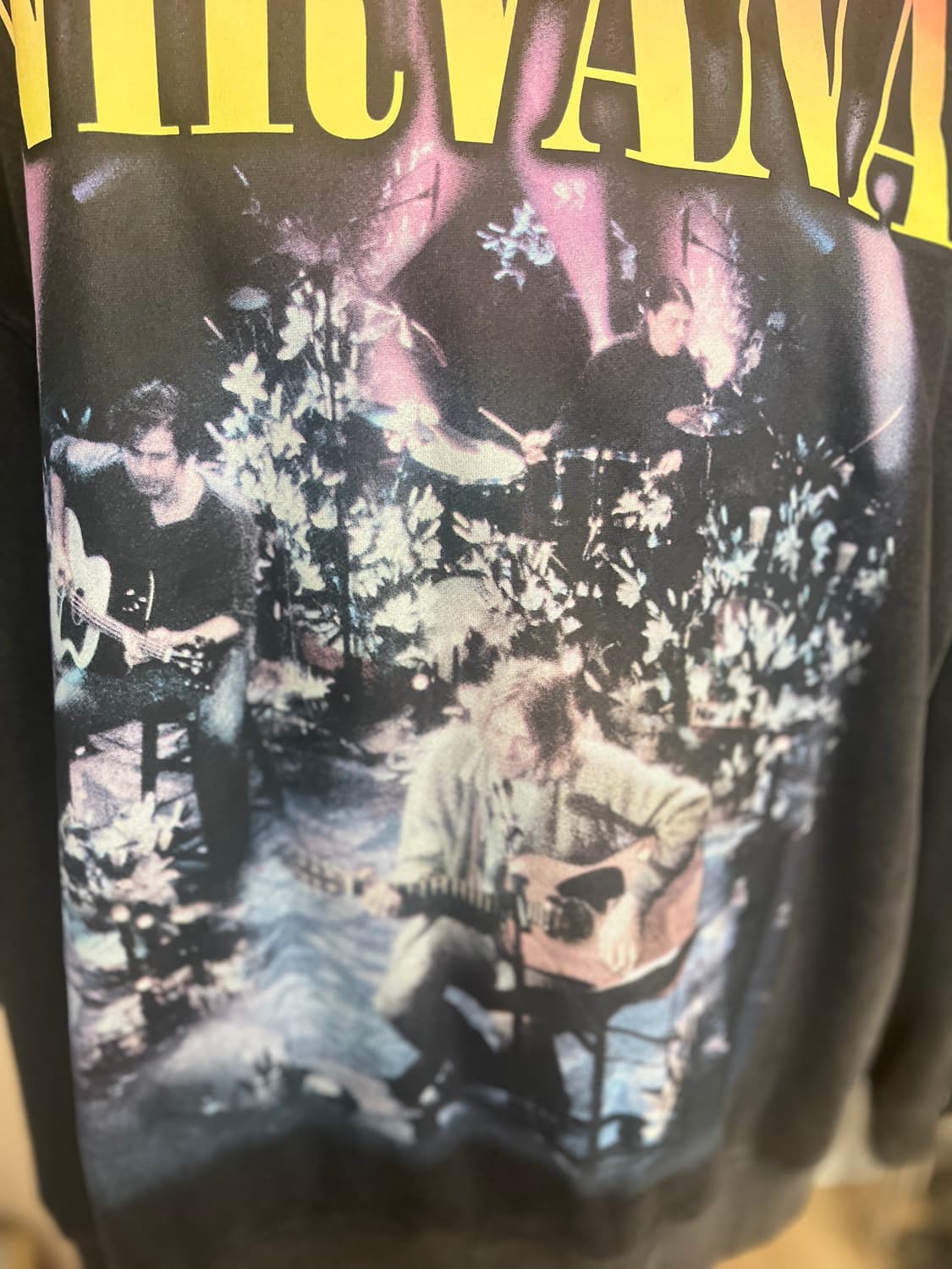 너바나 언플러그드 그래픽 오버사이즈 모크넥 맨투맨 상품이미지2