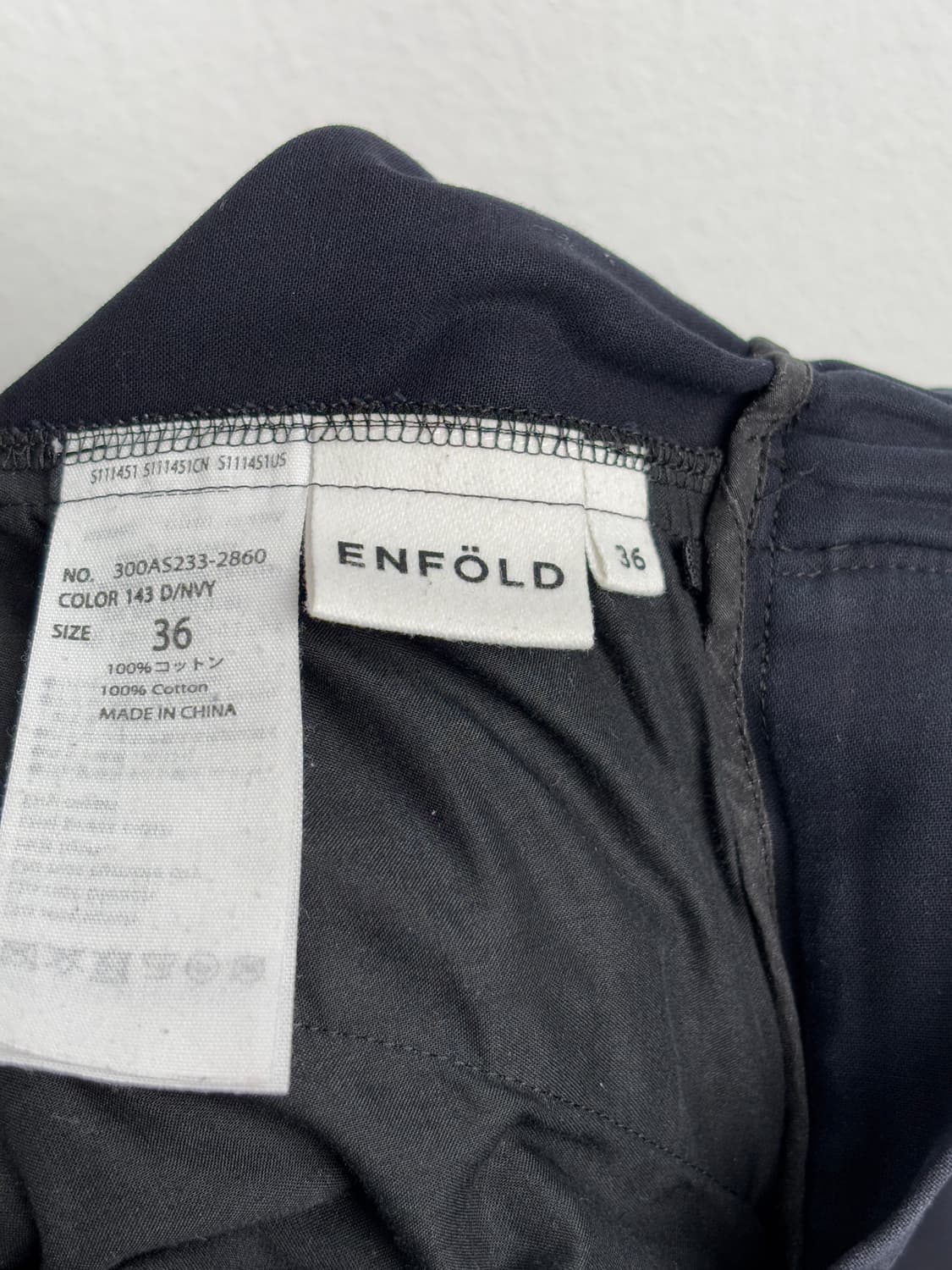 ENFOLD Navy Cotton pants 상품이미지9