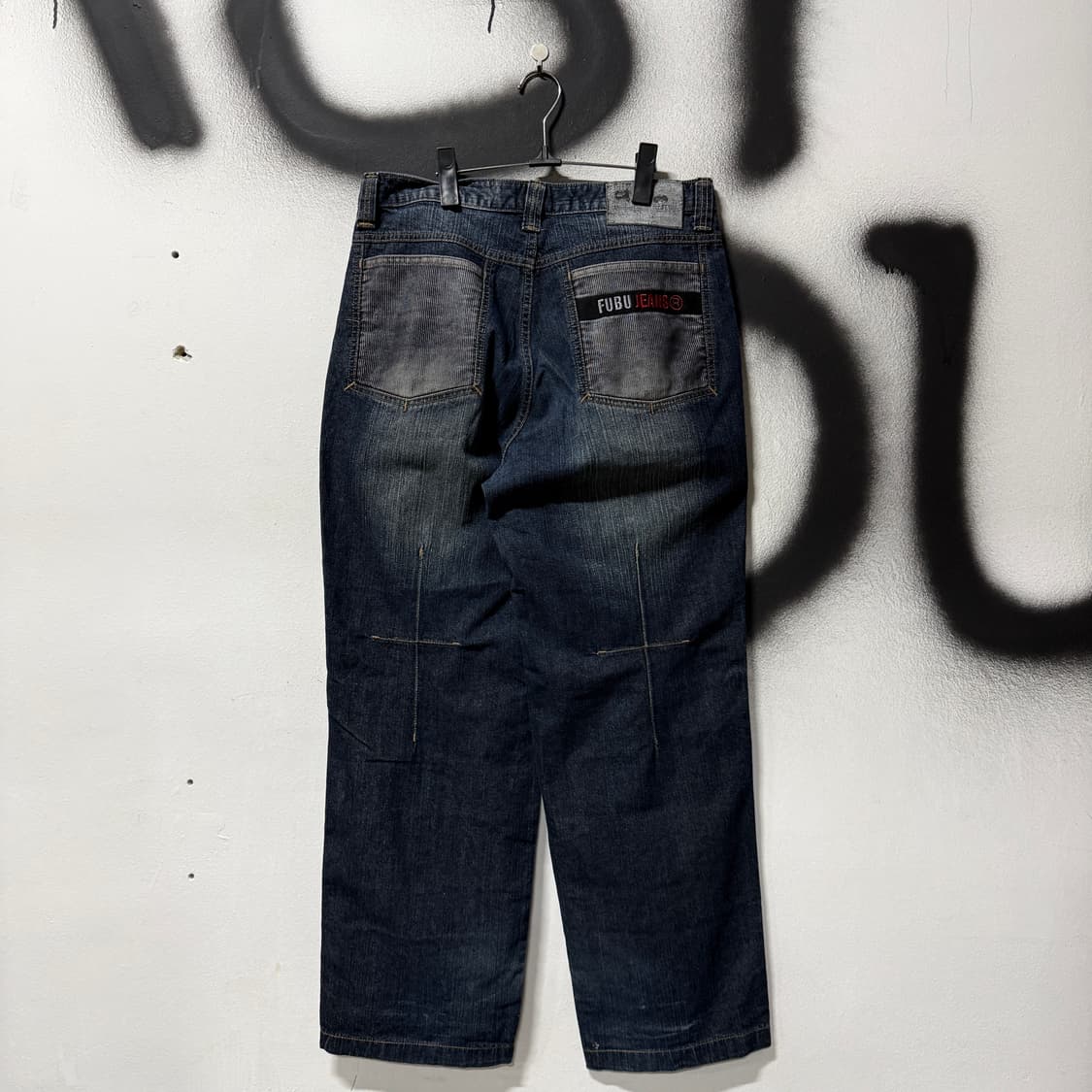 Fubu 후부 코듀로이 골덴 디테일 워싱 와이드 데님 팬츠 상품이미지2